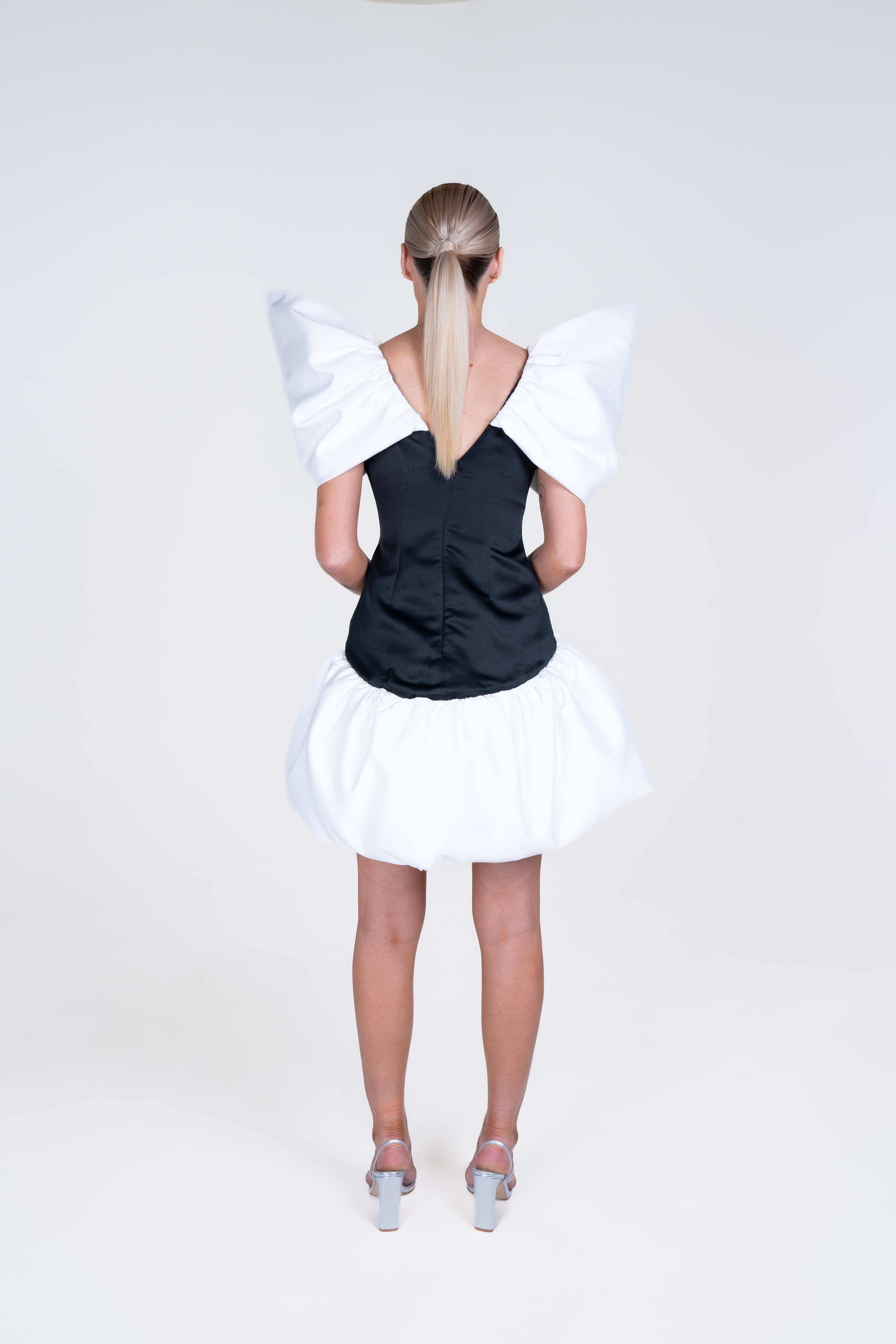 Monochrome Dress made by JUSTIN TONG