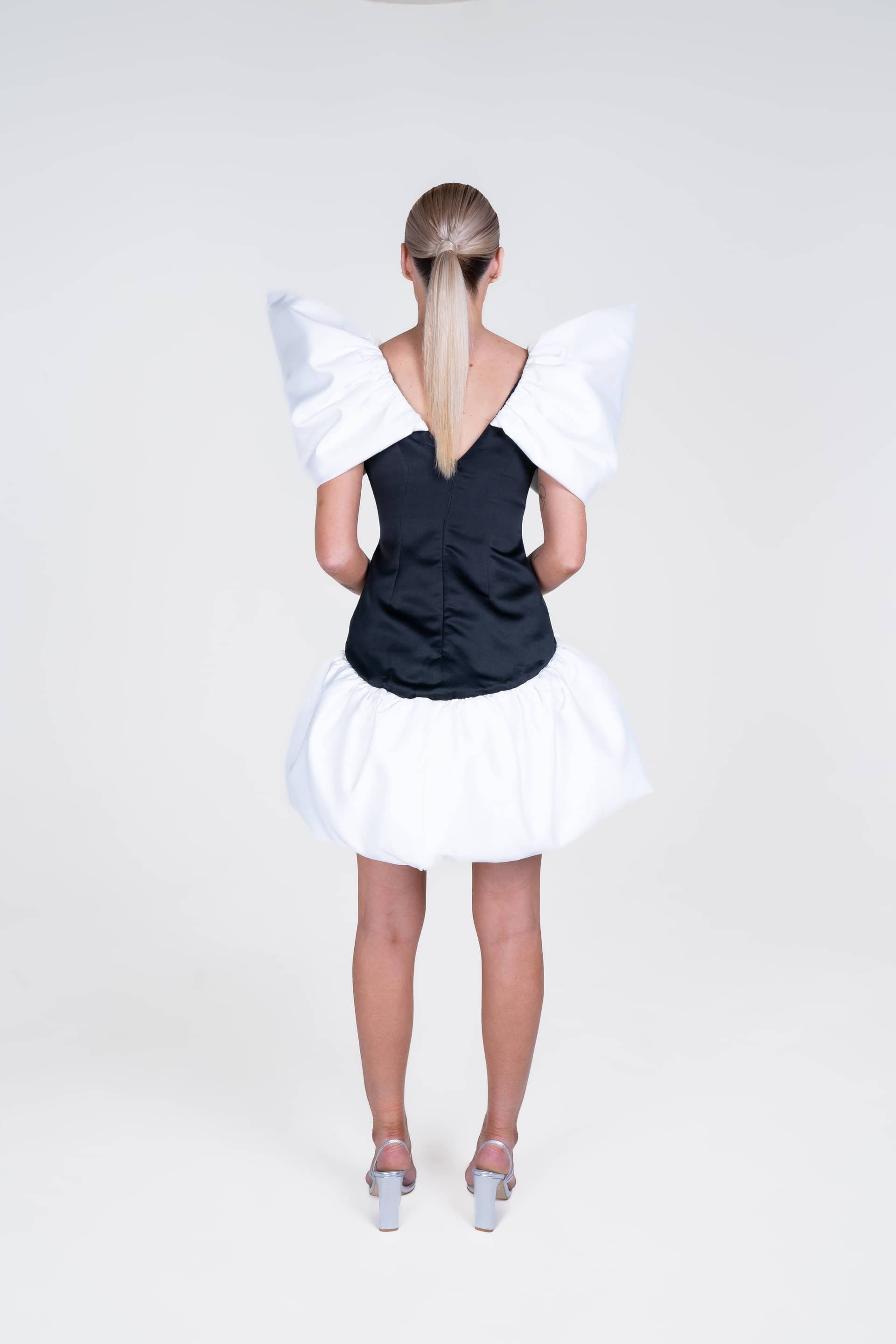 Monochrome Dress made by JUSTIN TONG