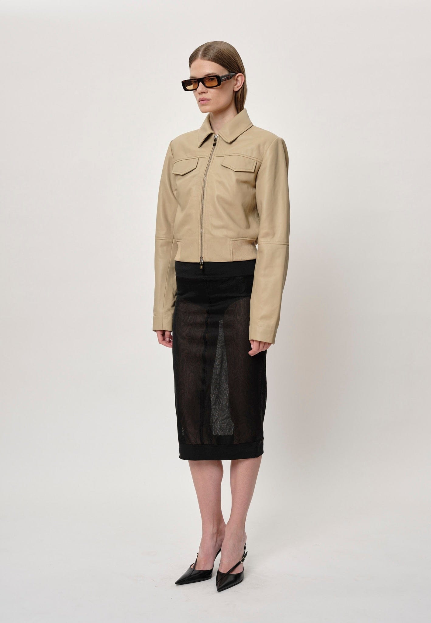 Joelle Leather Jacket - Creme made by HERSKIND