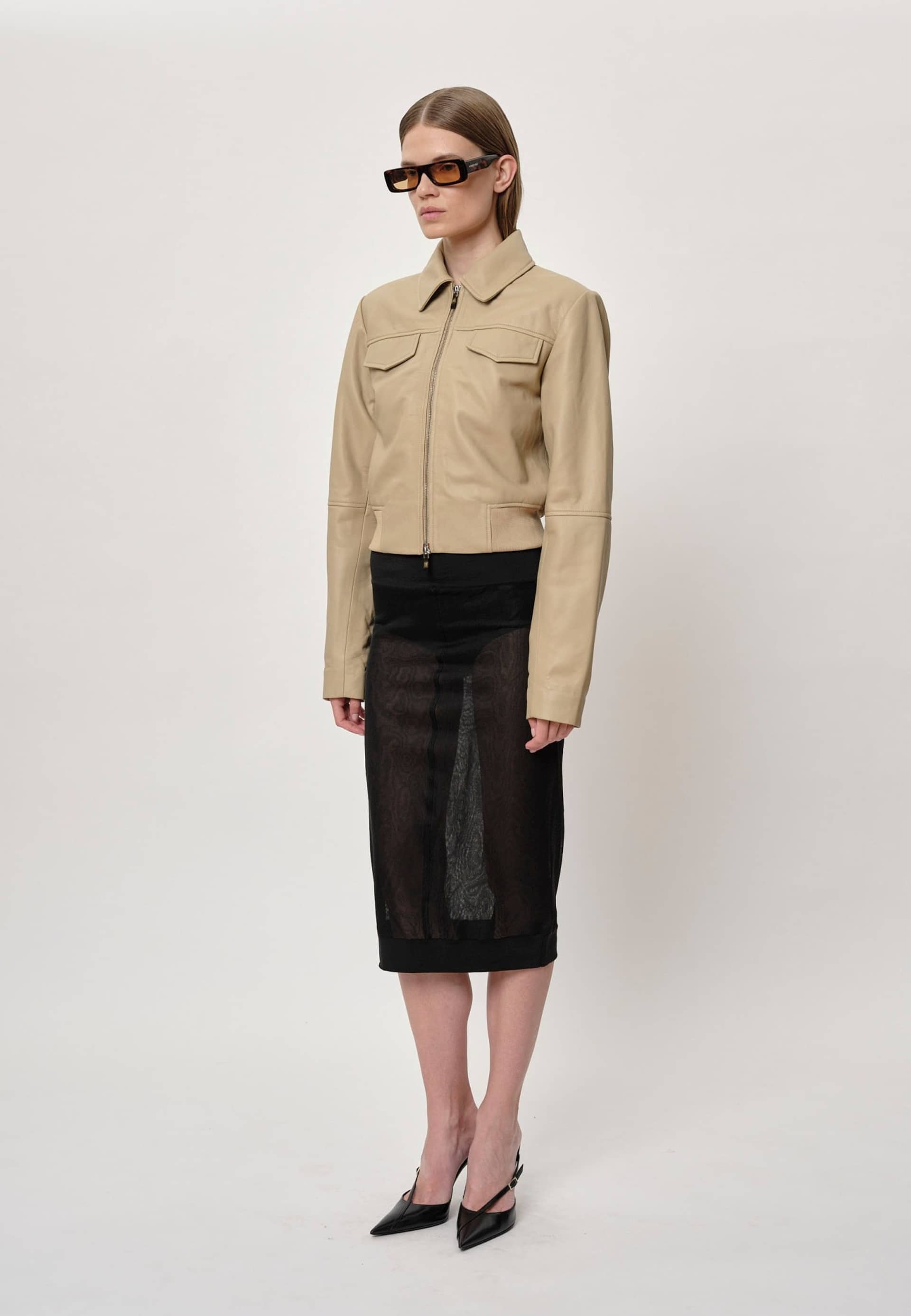 Joelle Leather Jacket - Creme made by HERSKIND