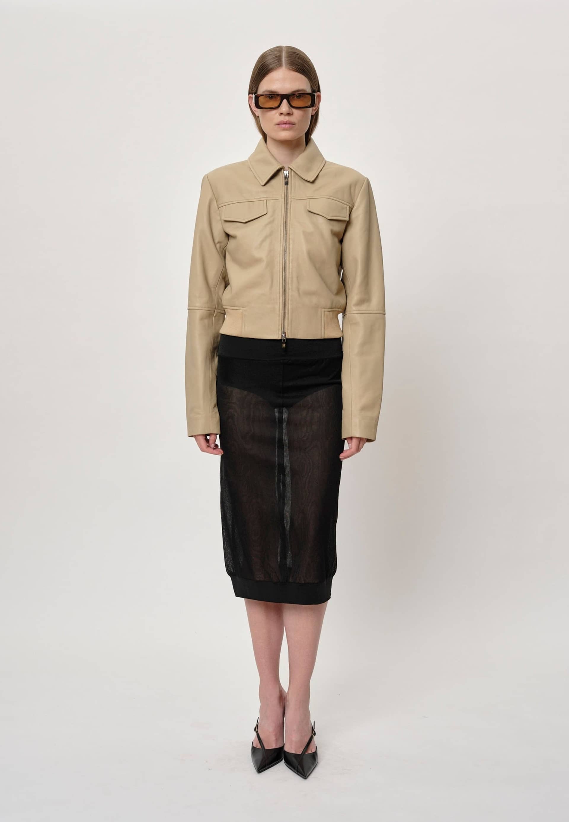 Joelle Leather Jacket - Creme made by HERSKIND