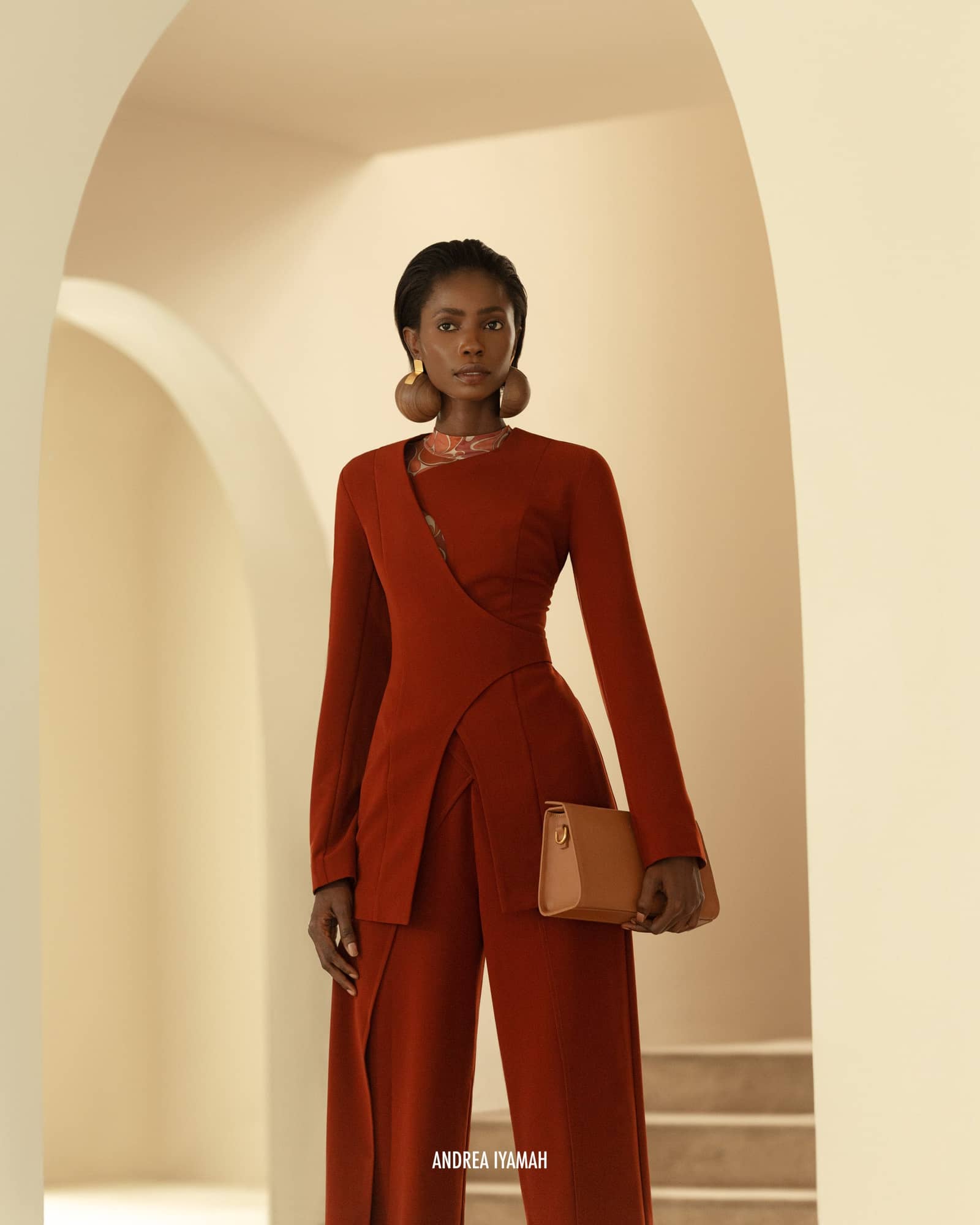 VIRA POMEGRANATE BLAZER made by Andrea Iyamah