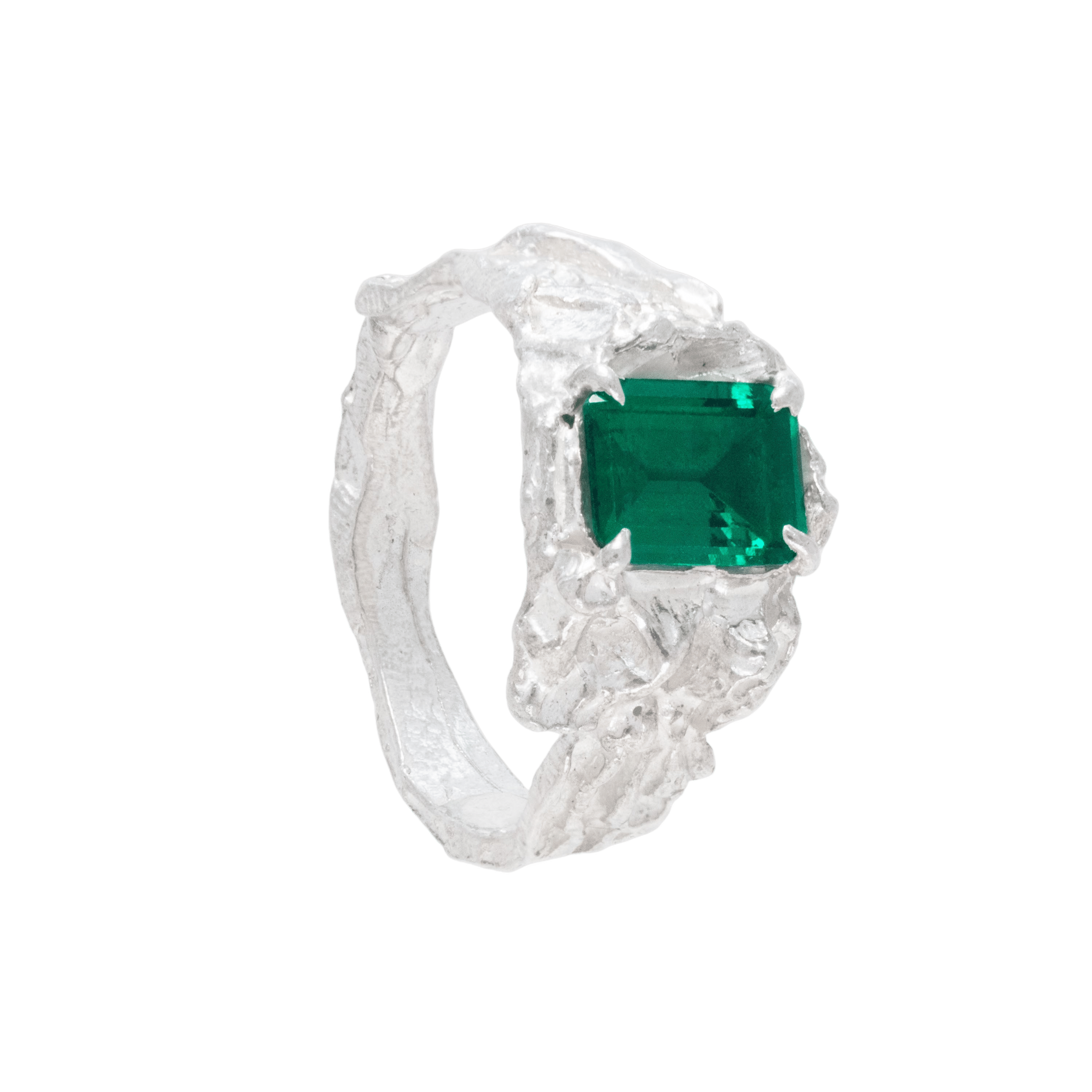 Shimeji Emerald Argenti Ring made by Loveness Lee