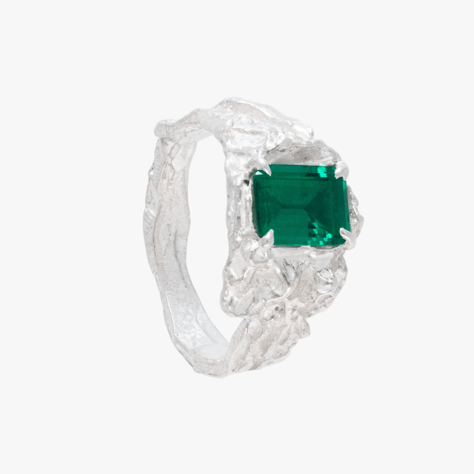 Shimeji Emerald Argenti Ring made by Loveness Lee