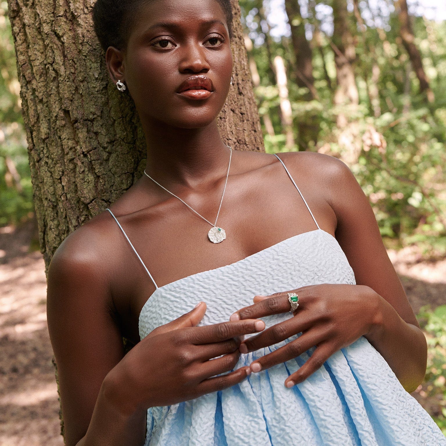 Shimeji Emerald Argenti Ring made by Loveness Lee