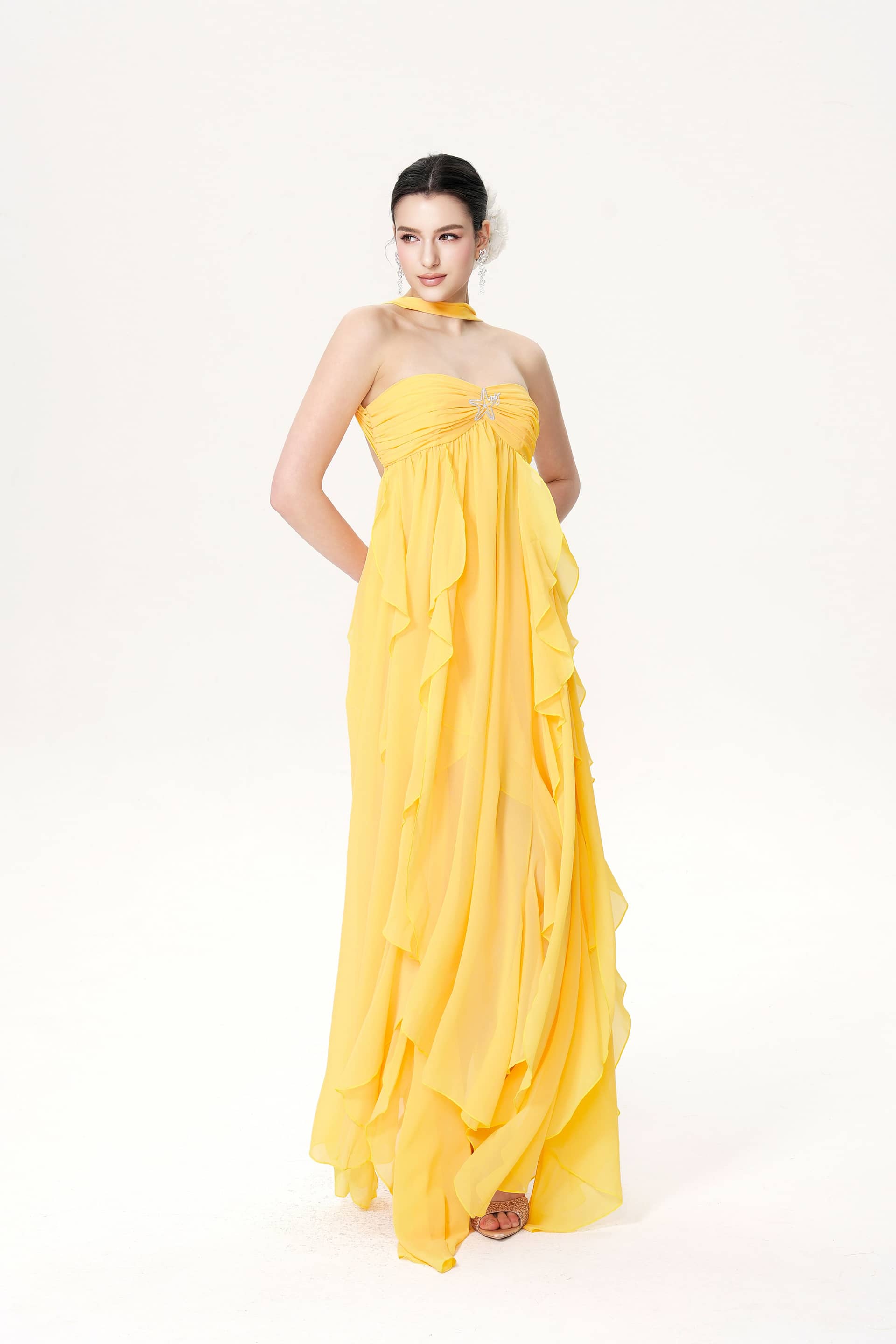 Mariah Dress (Yellow) made by Nana Jacqueline