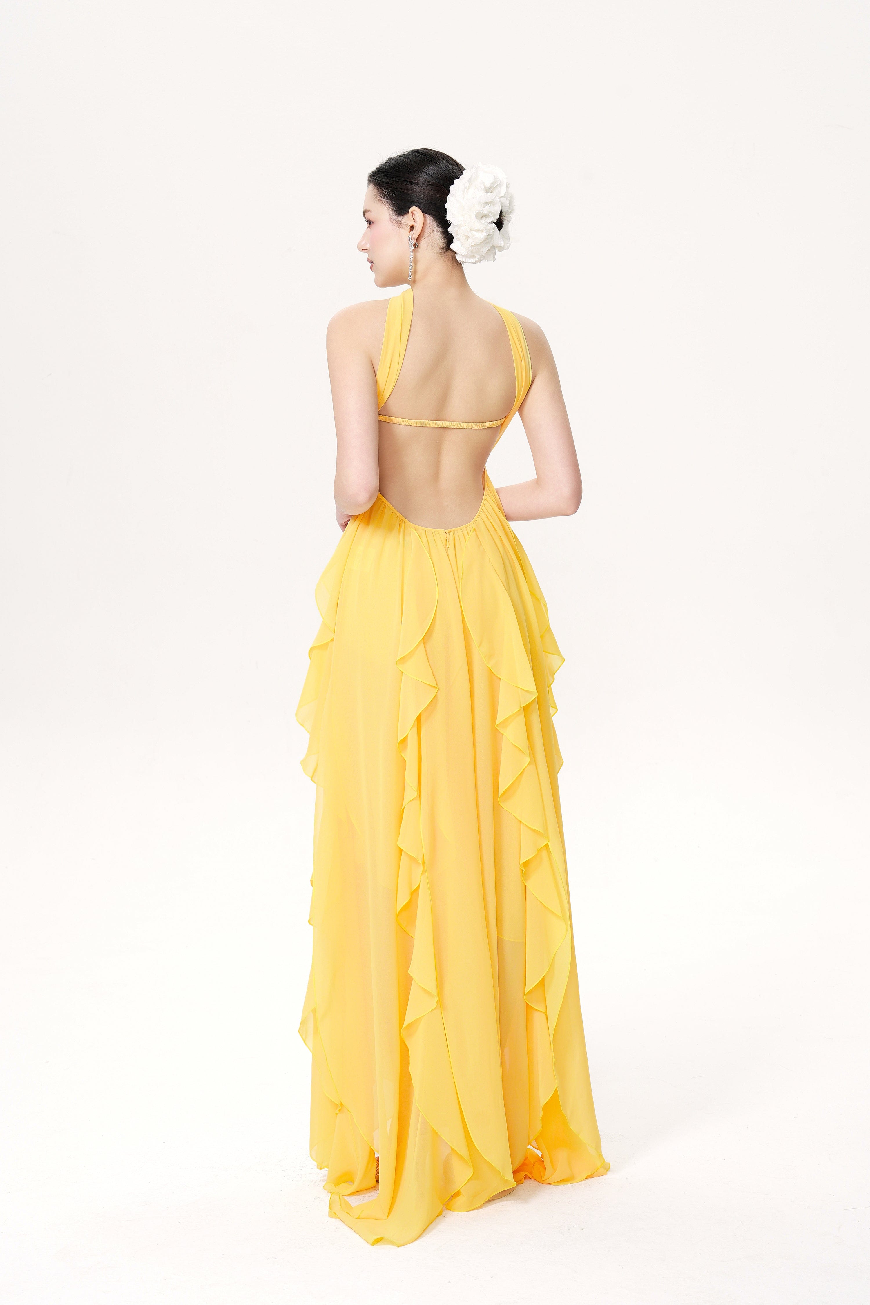 Mariah Dress (Yellow) made by Nana Jacqueline