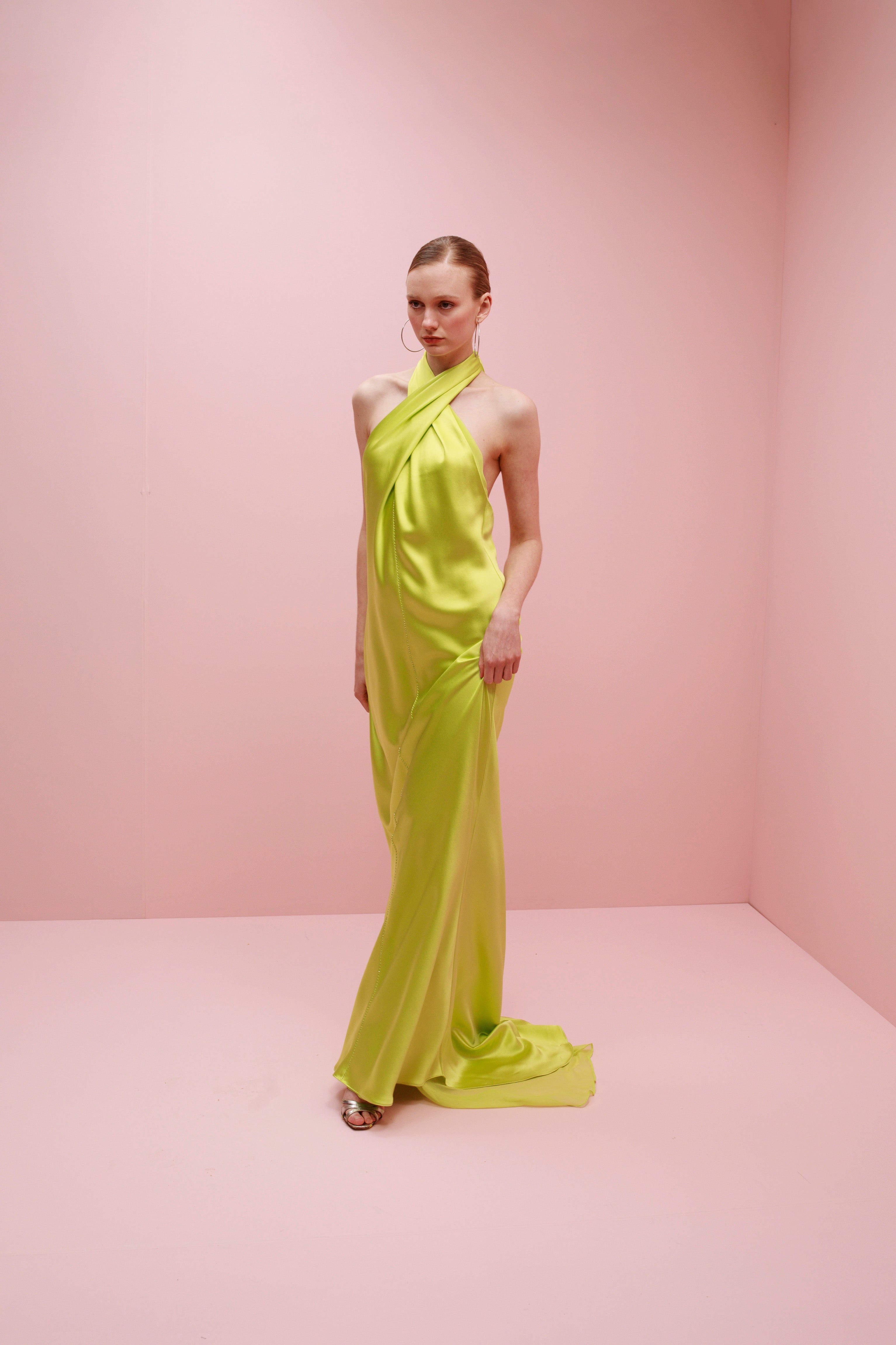 Olivia Embroidered Silk Dress made by Francesca Miranda