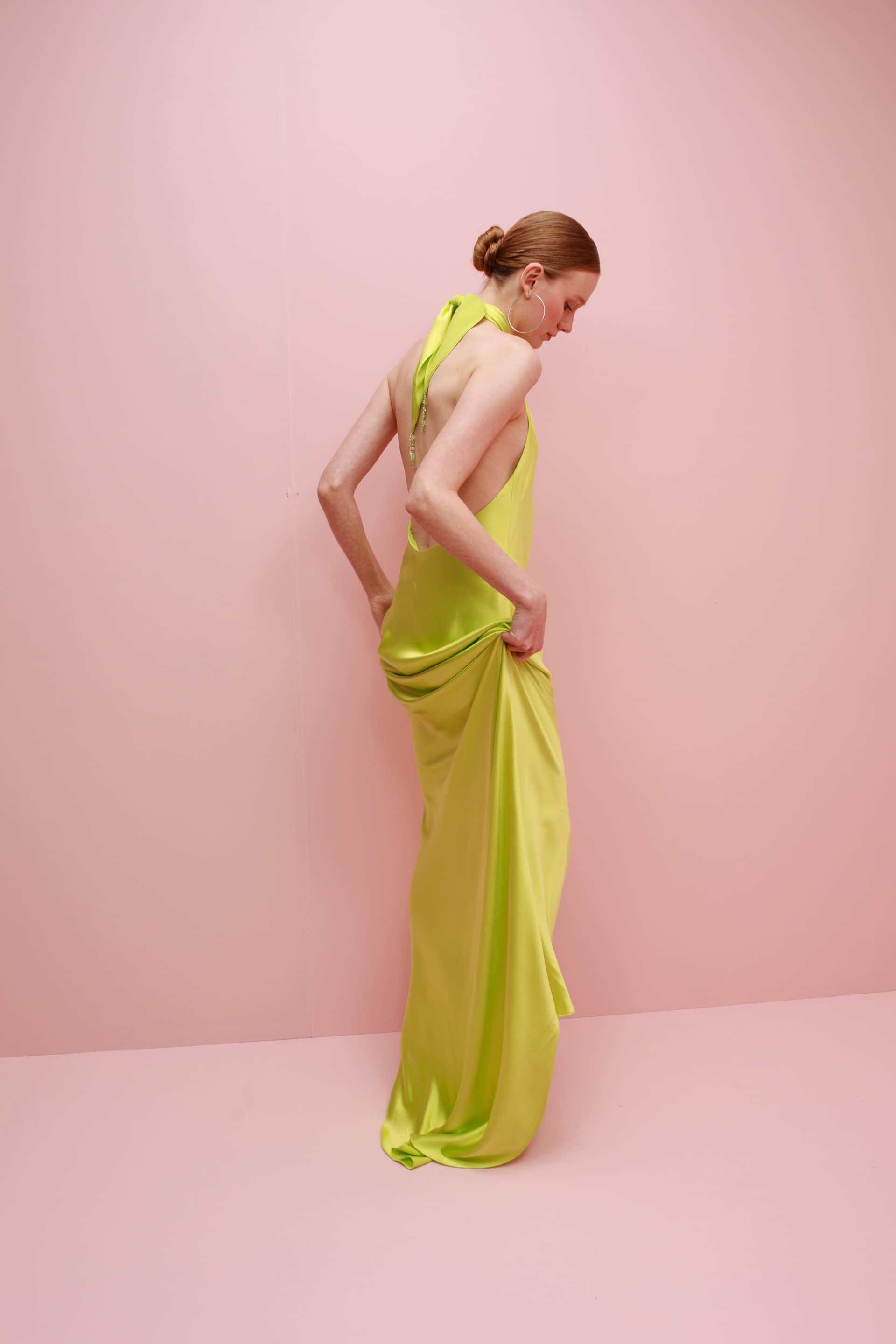 Olivia Embroidered Silk Dress made by Francesca Miranda