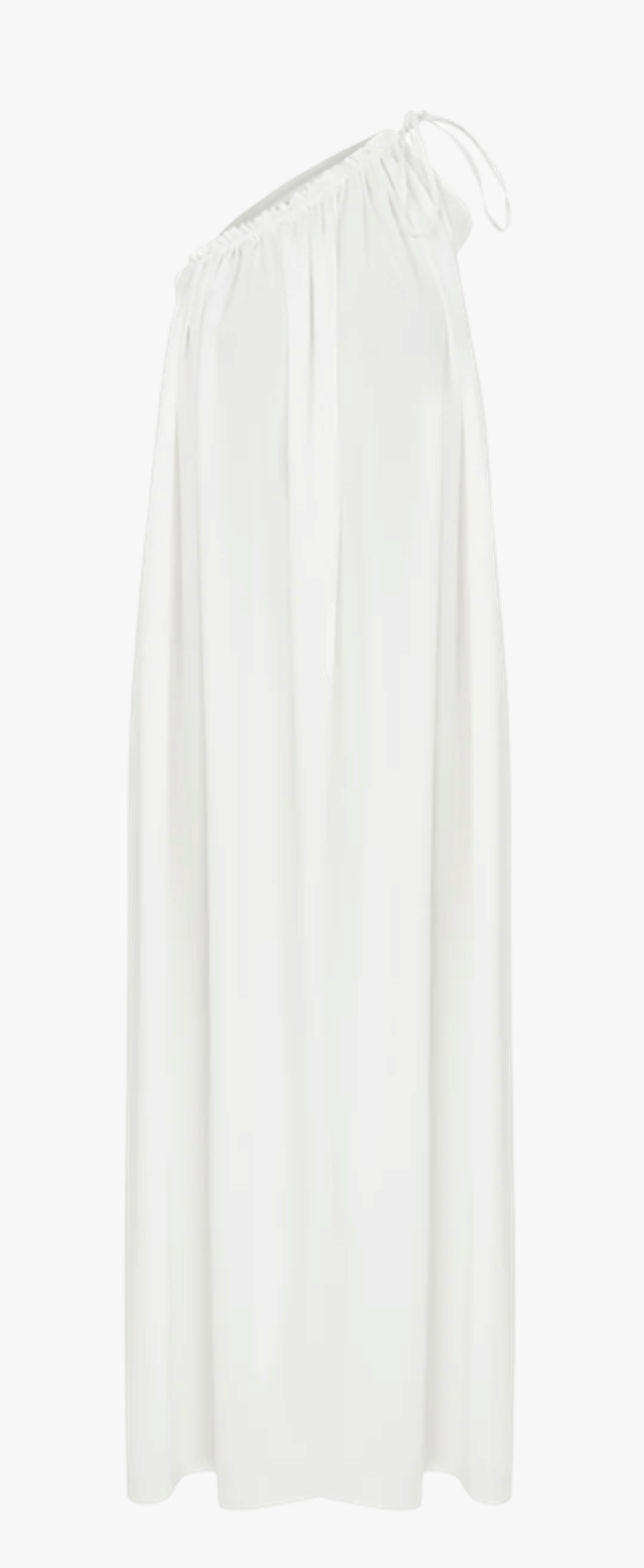 Chrissy One Shoulder Dress in White made by Nazli Ceren