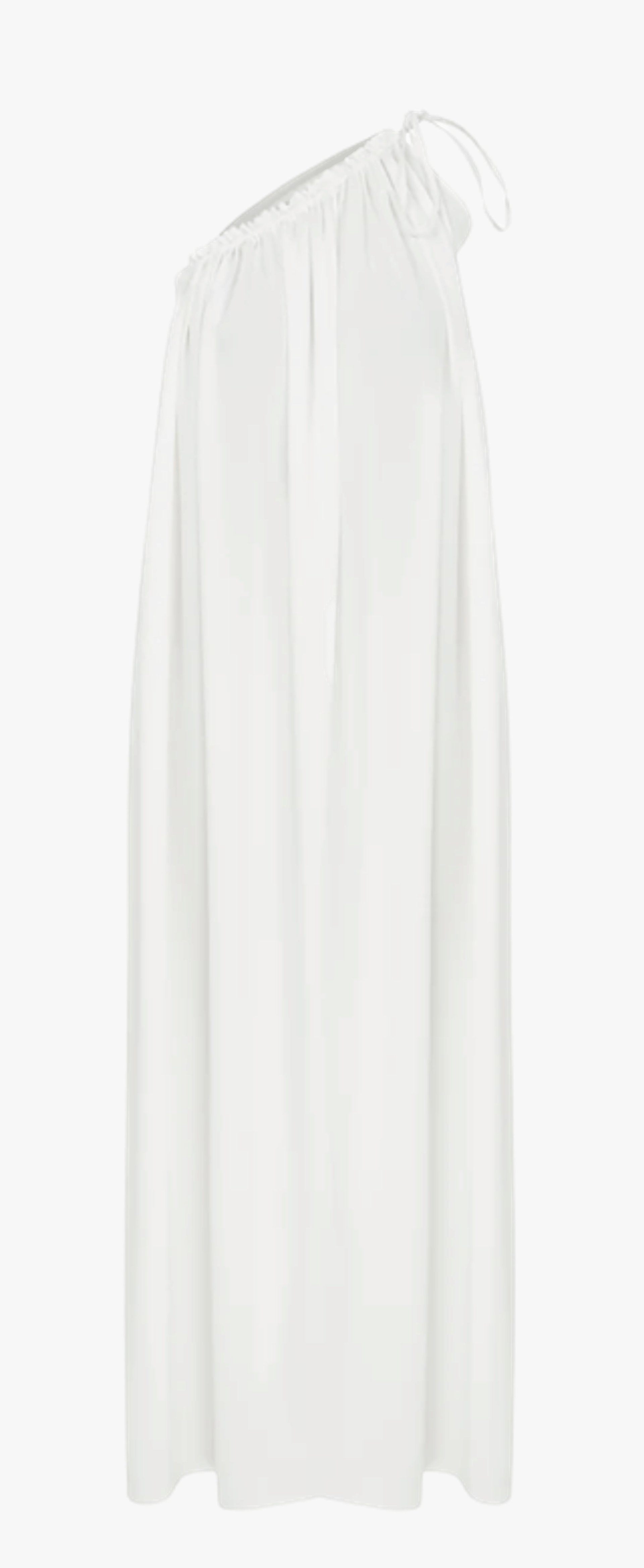 Chrissy One Shoulder Dress in White made by Nazli Ceren