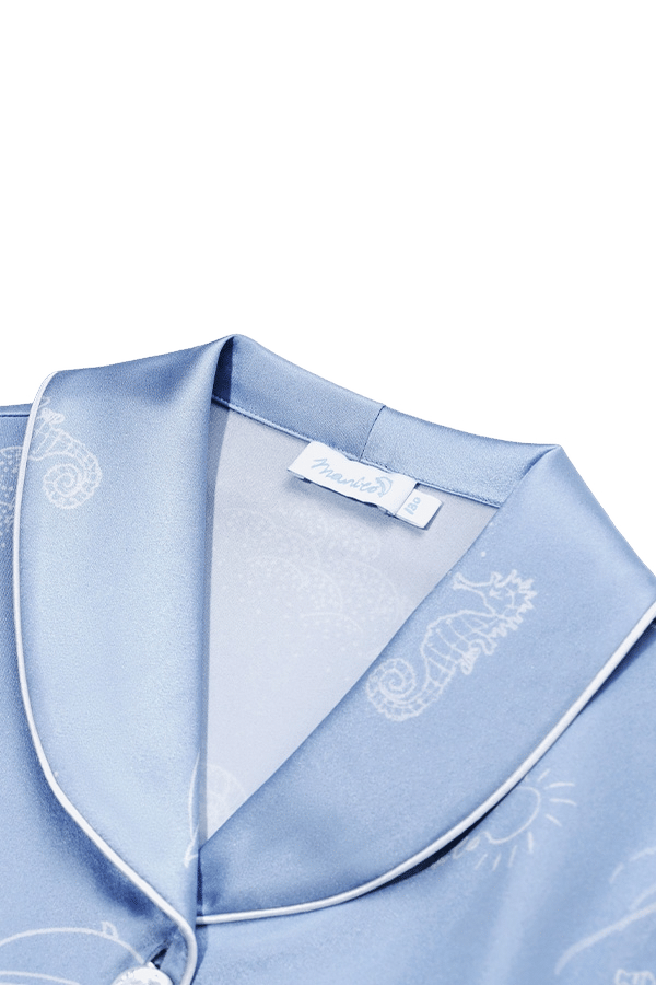 Ocean Blue Kid's Pajama Set made by MANITO