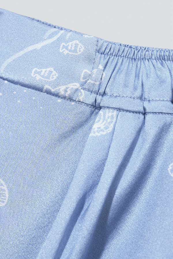 Ocean Blue Kid's Pajama Set made by MANITO