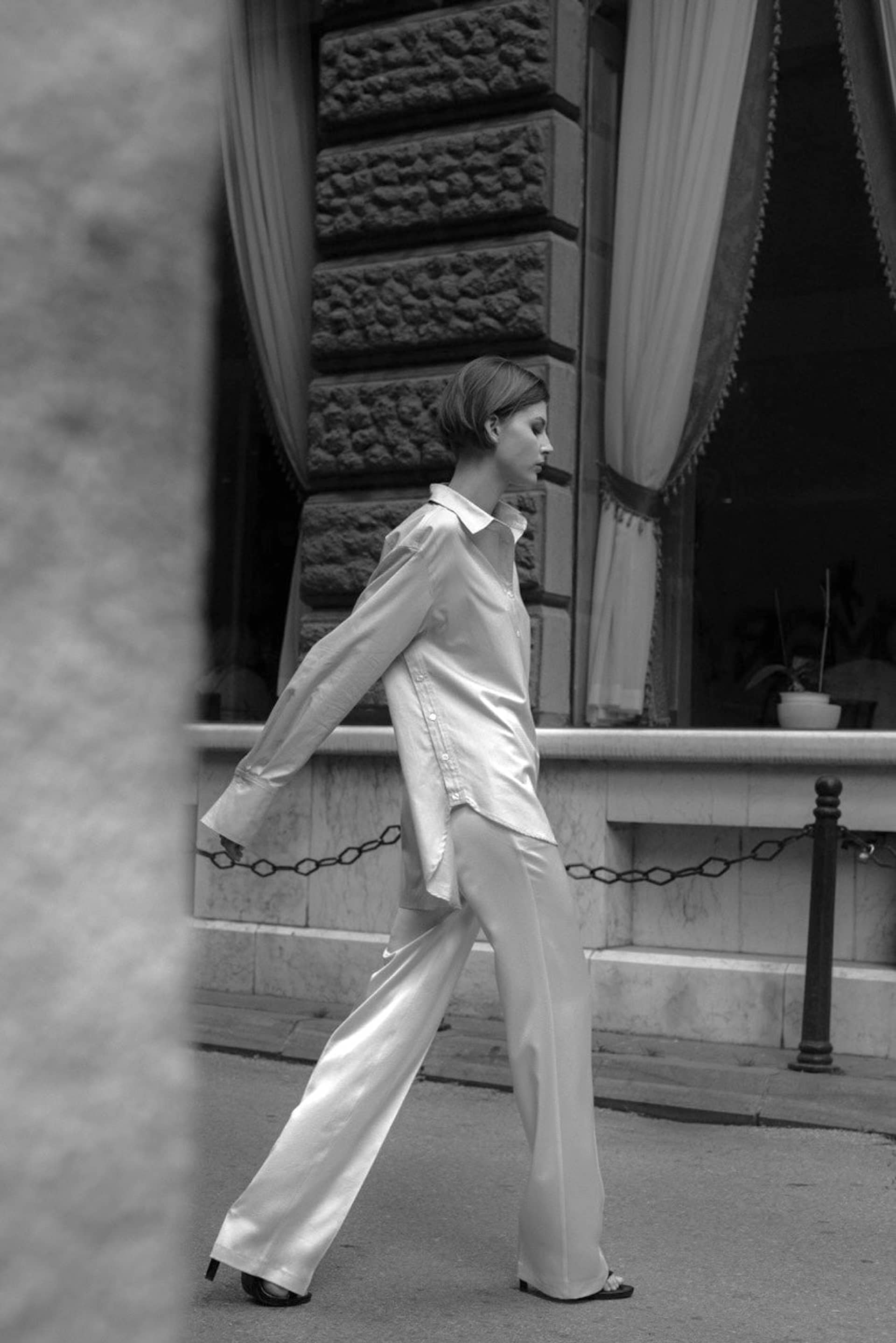 Oversized Cotton Shirt Agneta White made by Vesna W