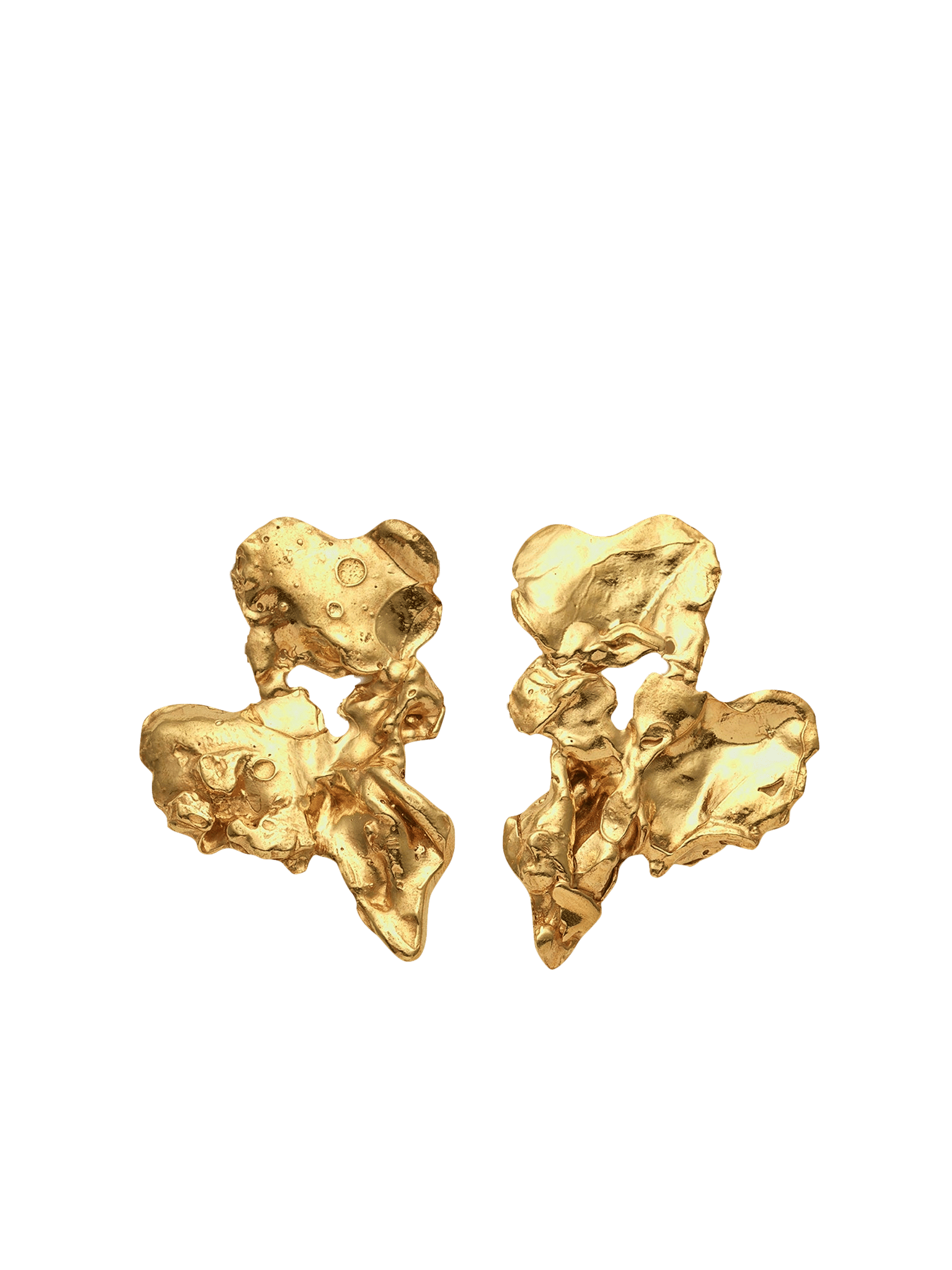 Talisman Mystery Earrings Gold in Gold made by Eva Remenyi