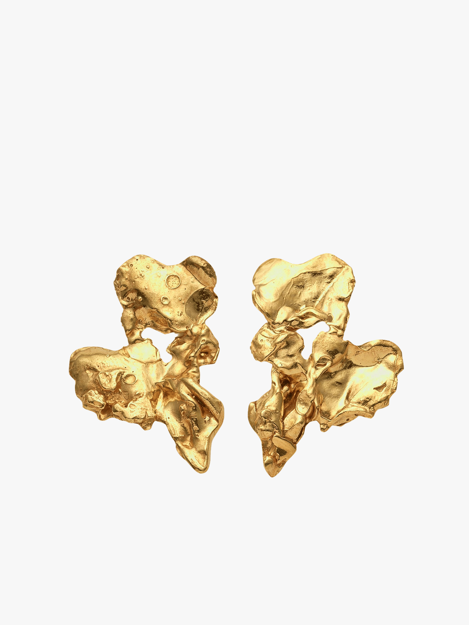 Talisman Mystery Earrings Gold in Gold made by Eva Remenyi