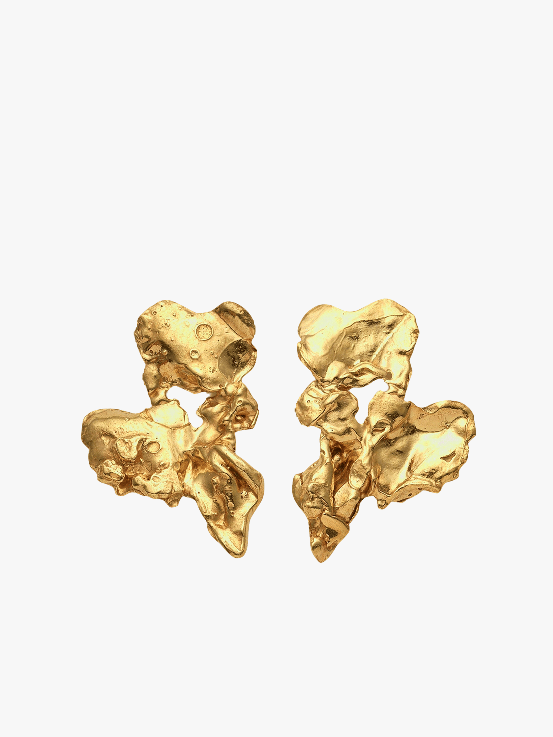 Talisman Mystery Earrings Gold in Gold made by Eva Remenyi