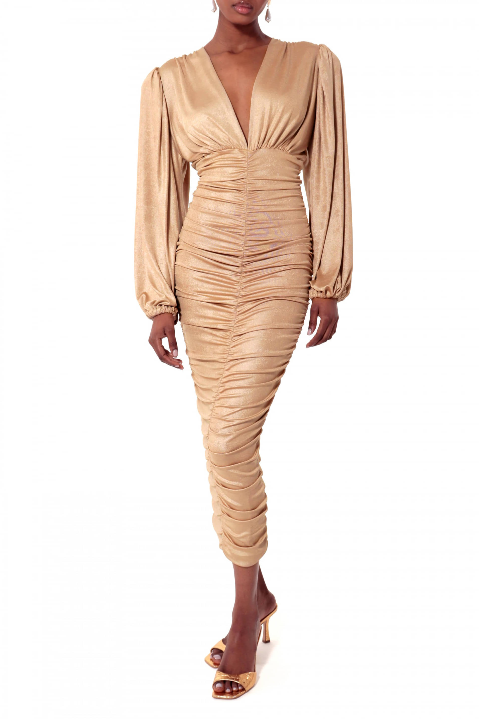 Dress Gloria Gold made by HALEWSKI