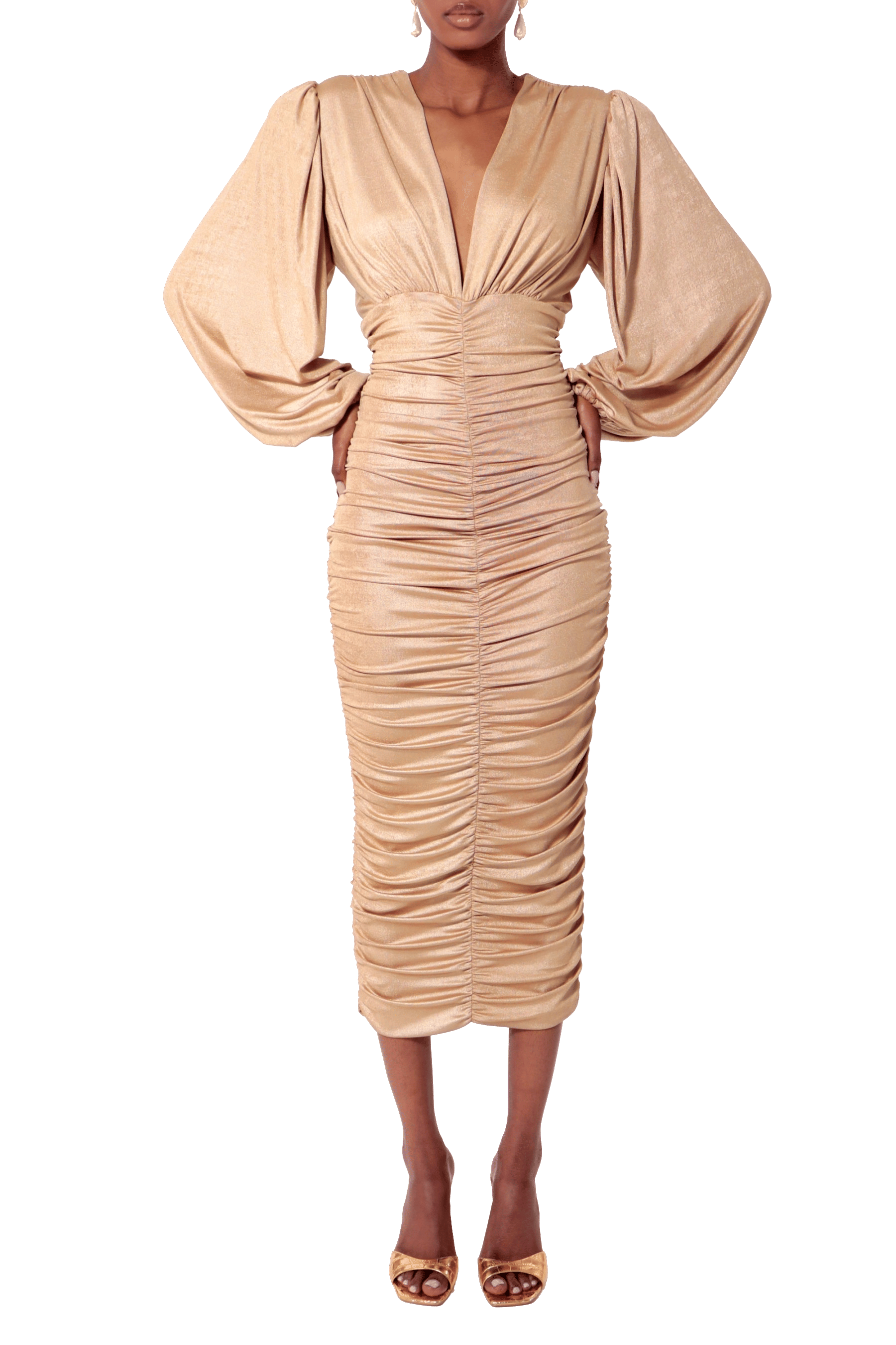 Dress Gloria Gold made by HALEWSKI