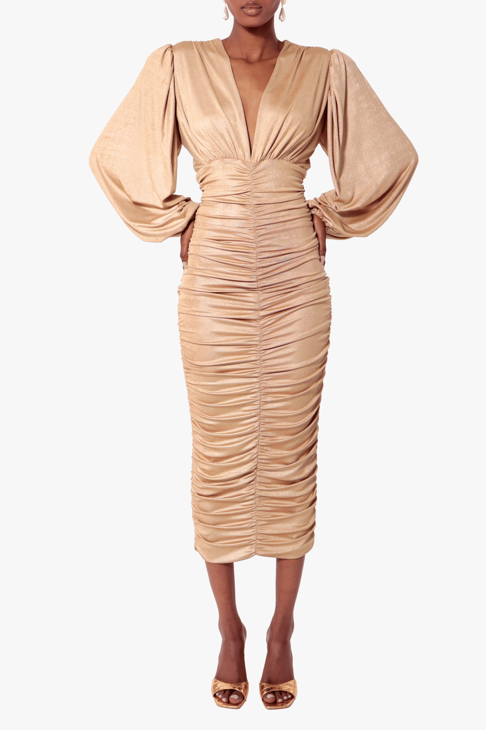 Dress Gloria Gold made by HALEWSKI