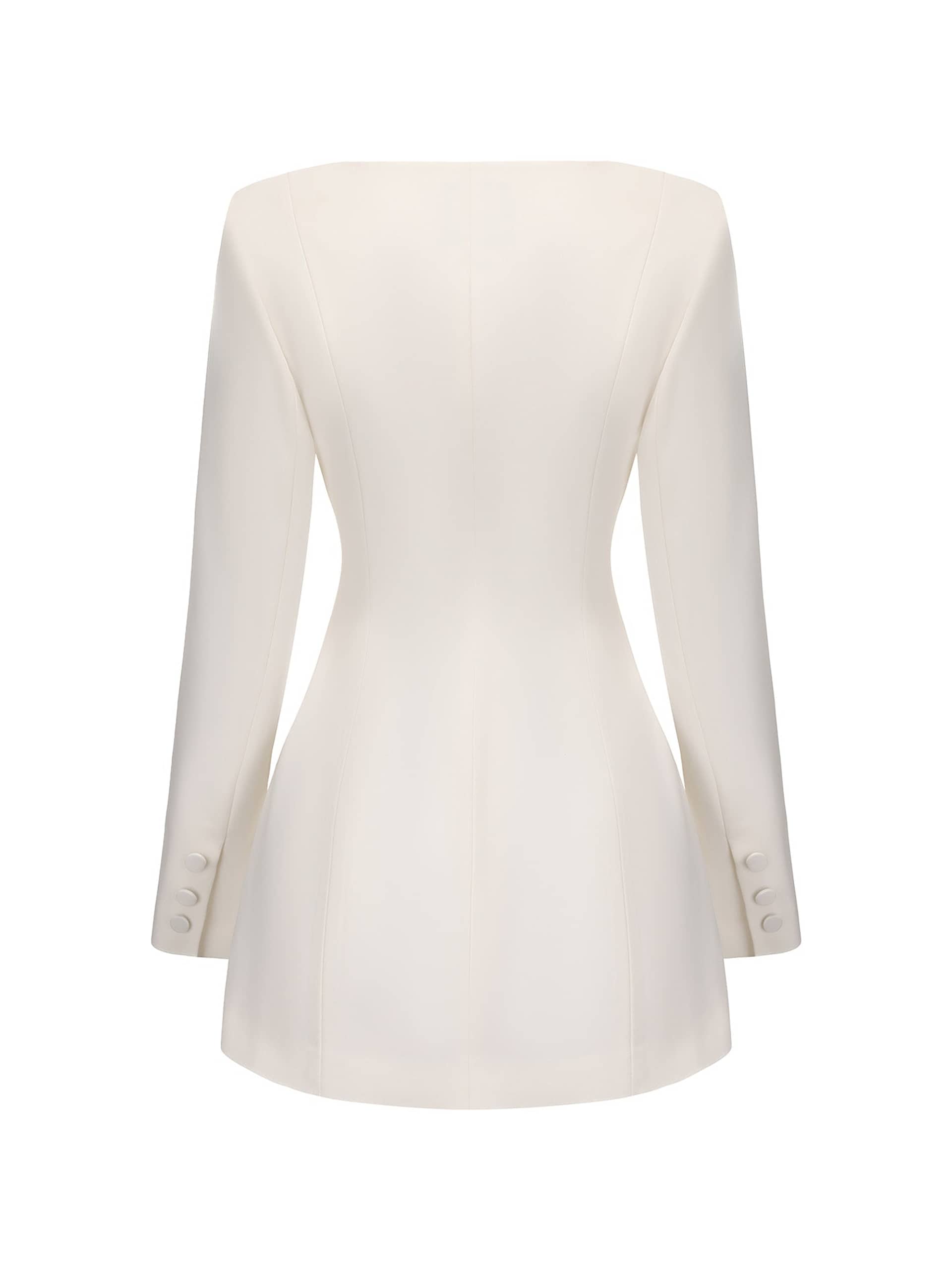 Tiffani Blazer (White) made by Nana Jacqueline