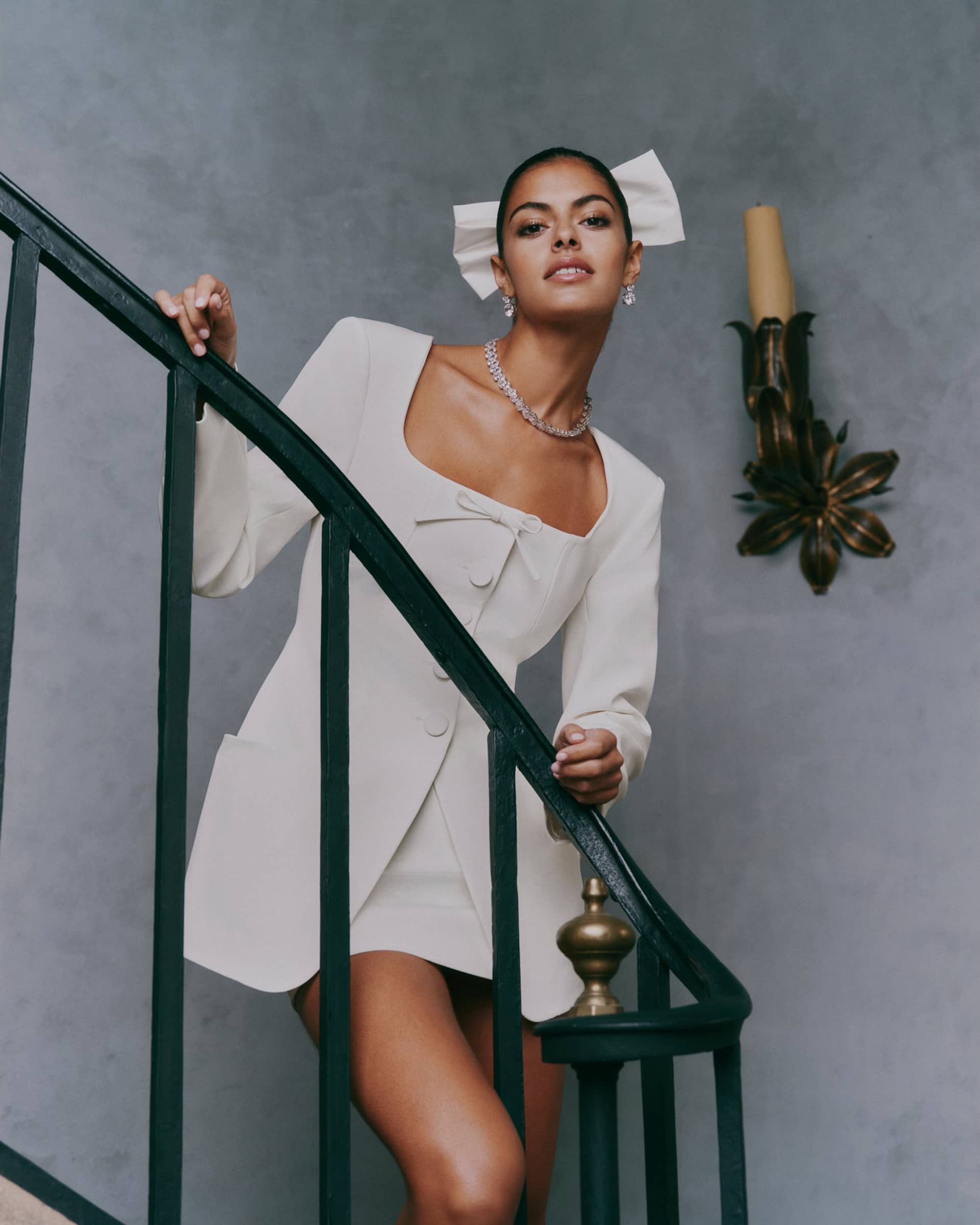 Tiffani Blazer (White) made by Nana Jacqueline