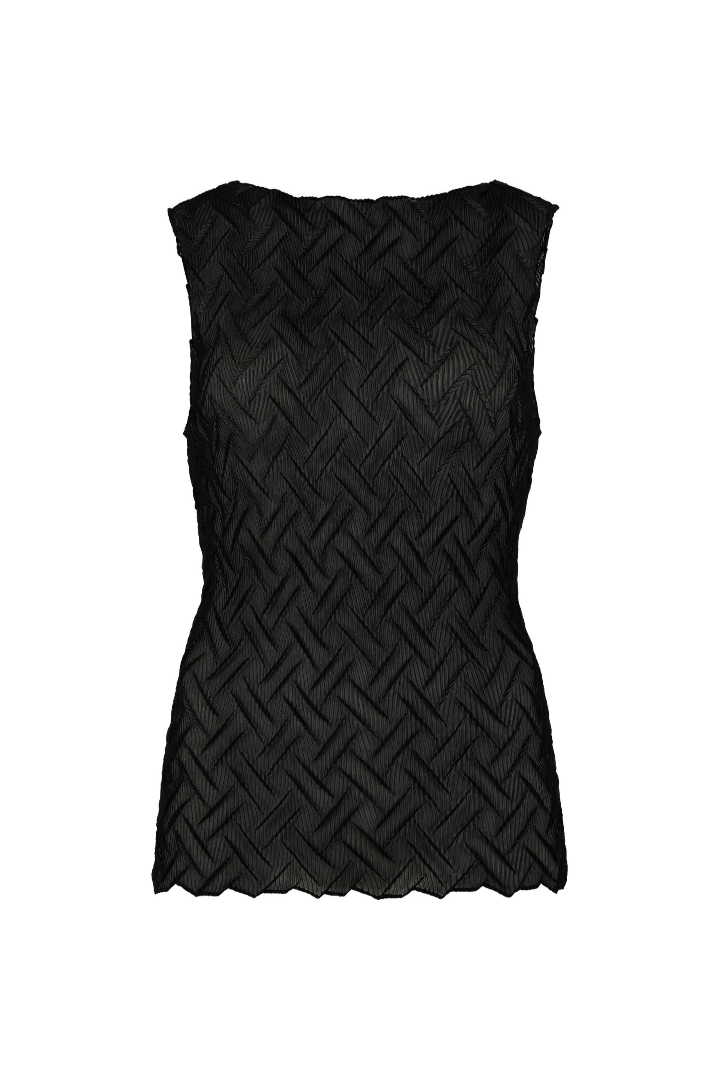 Hand Pleated Basket Sheer Top made by CAHAYA STUDIOS