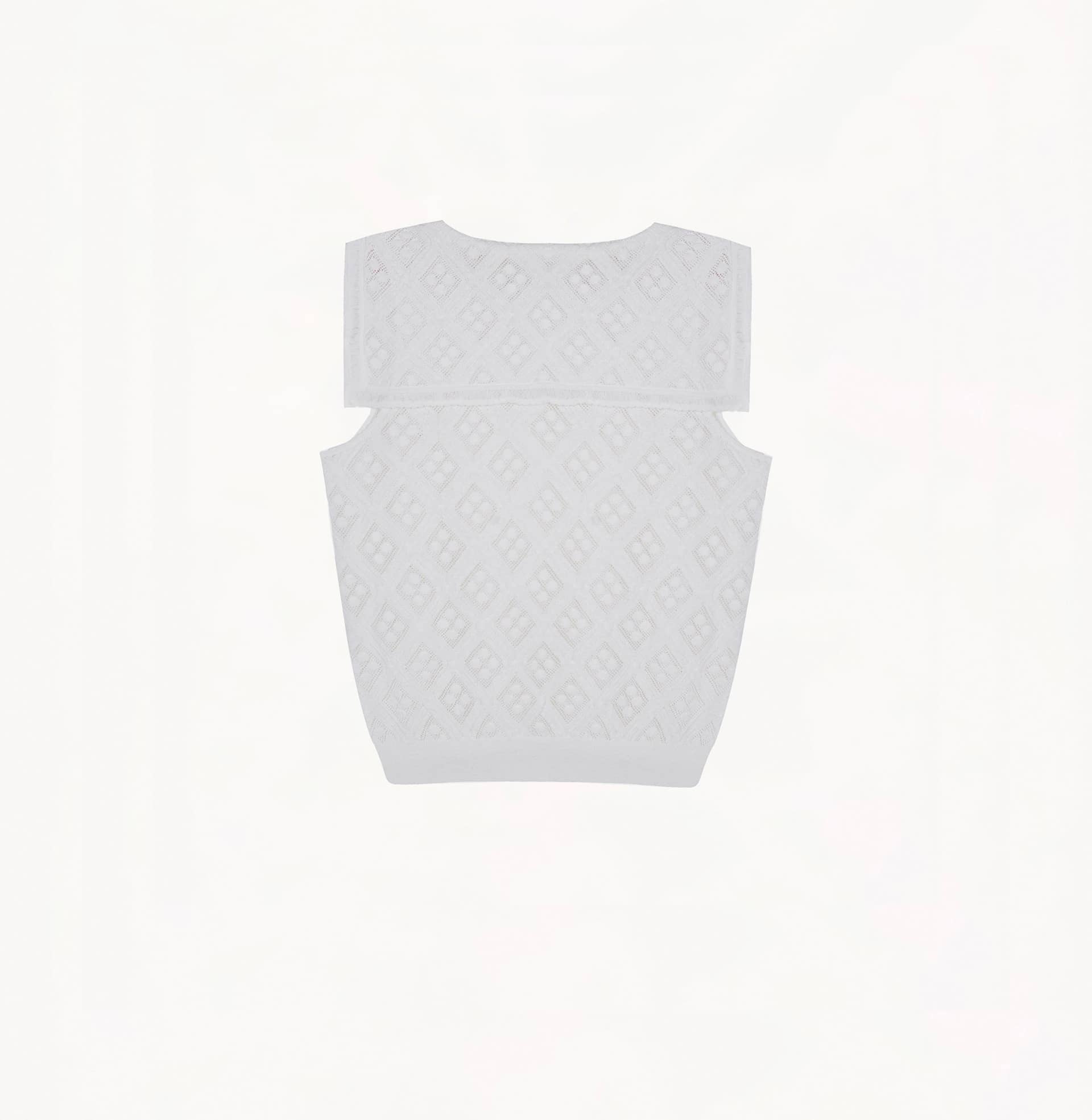 DIAMOND POINTELLE SAILOR COLLAR TANK TOP made by CRUSH Collection