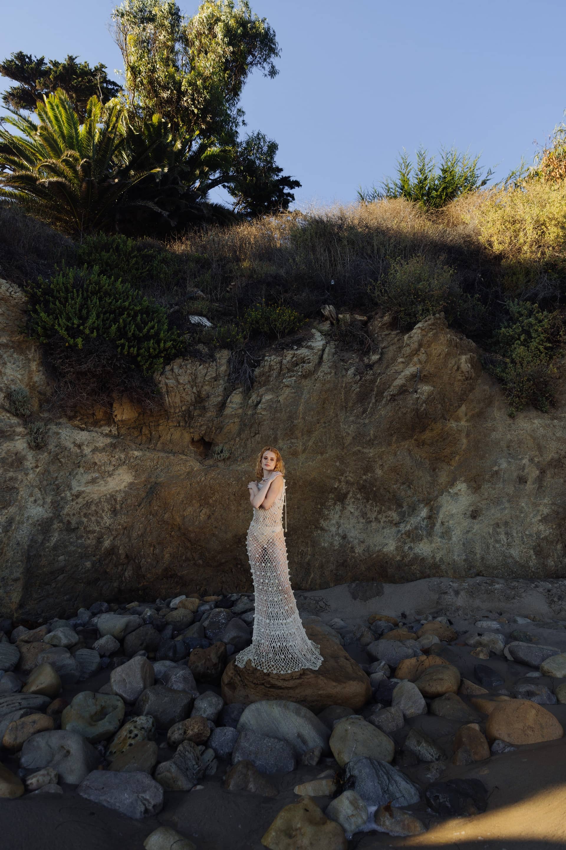 Malva Metallic Handmade Crochet Maxi Dress made by ANDREEVA