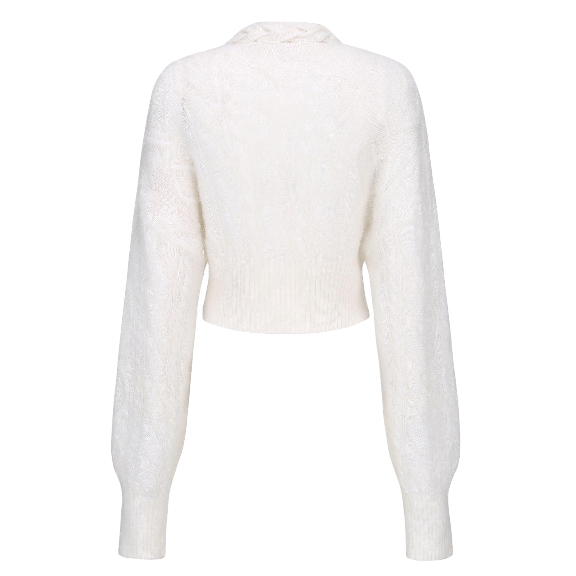 Carmen Diamond Knit Sweater (White) (Final Sale) in White made by Nana Jacqueline