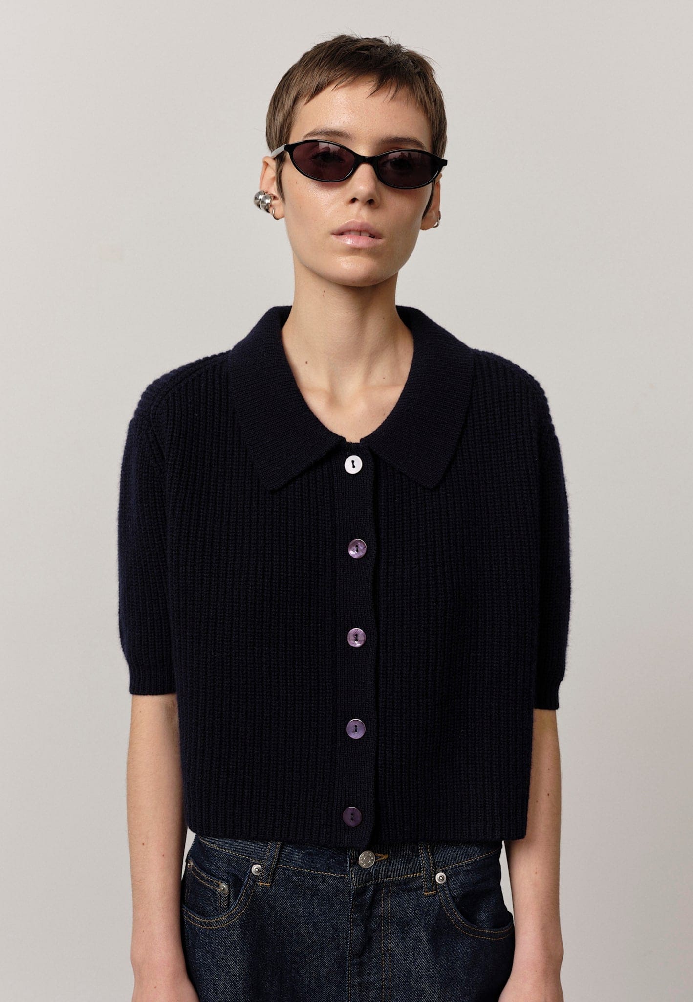 Aria Knit Cardigan - Navy made by HERSKIND