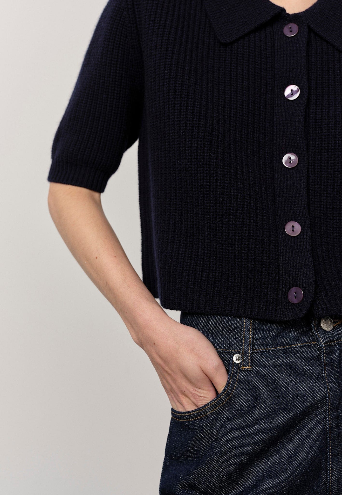 Aria Knit Cardigan - Navy made by HERSKIND