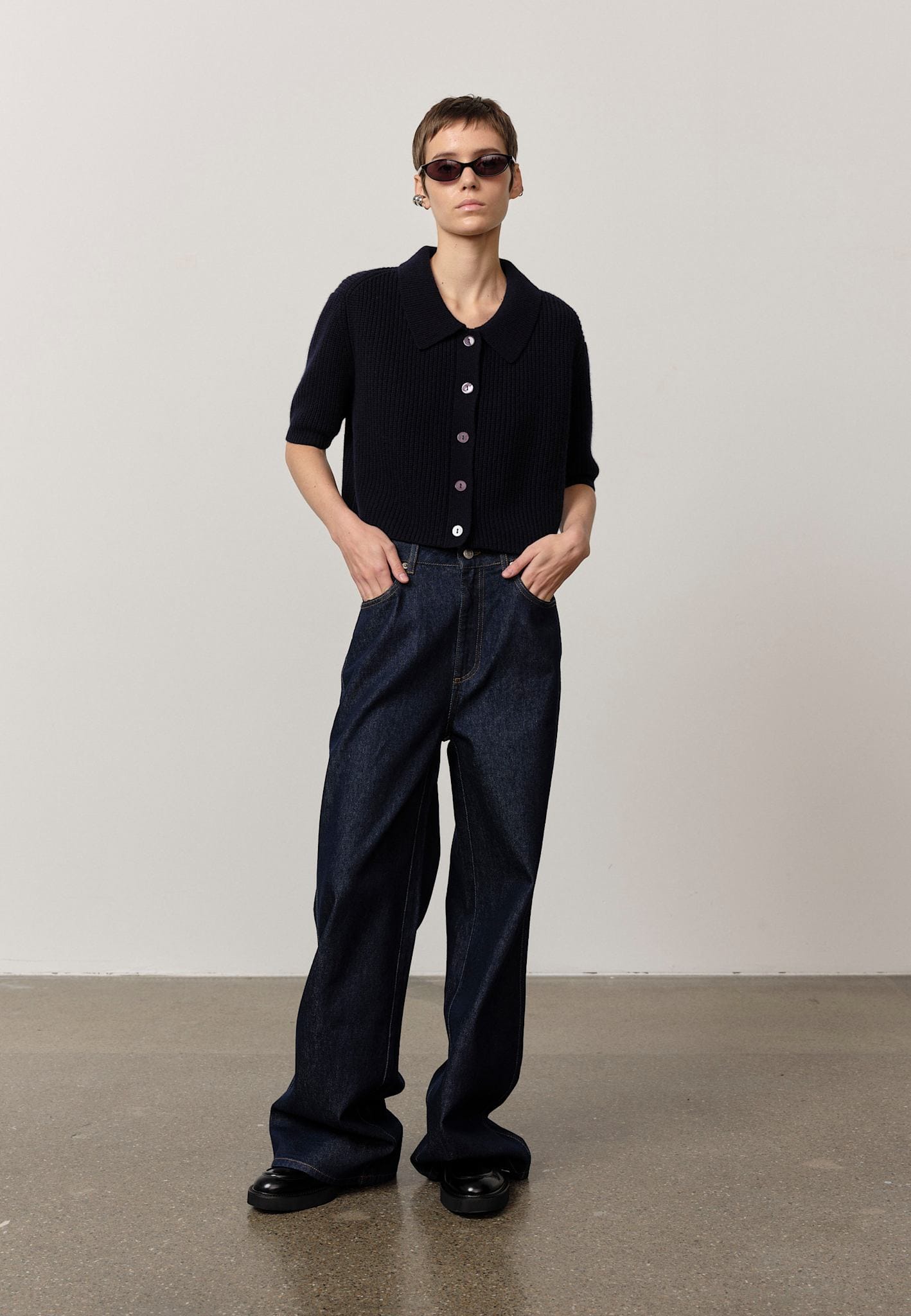 Aria Knit Cardigan - Navy made by HERSKIND