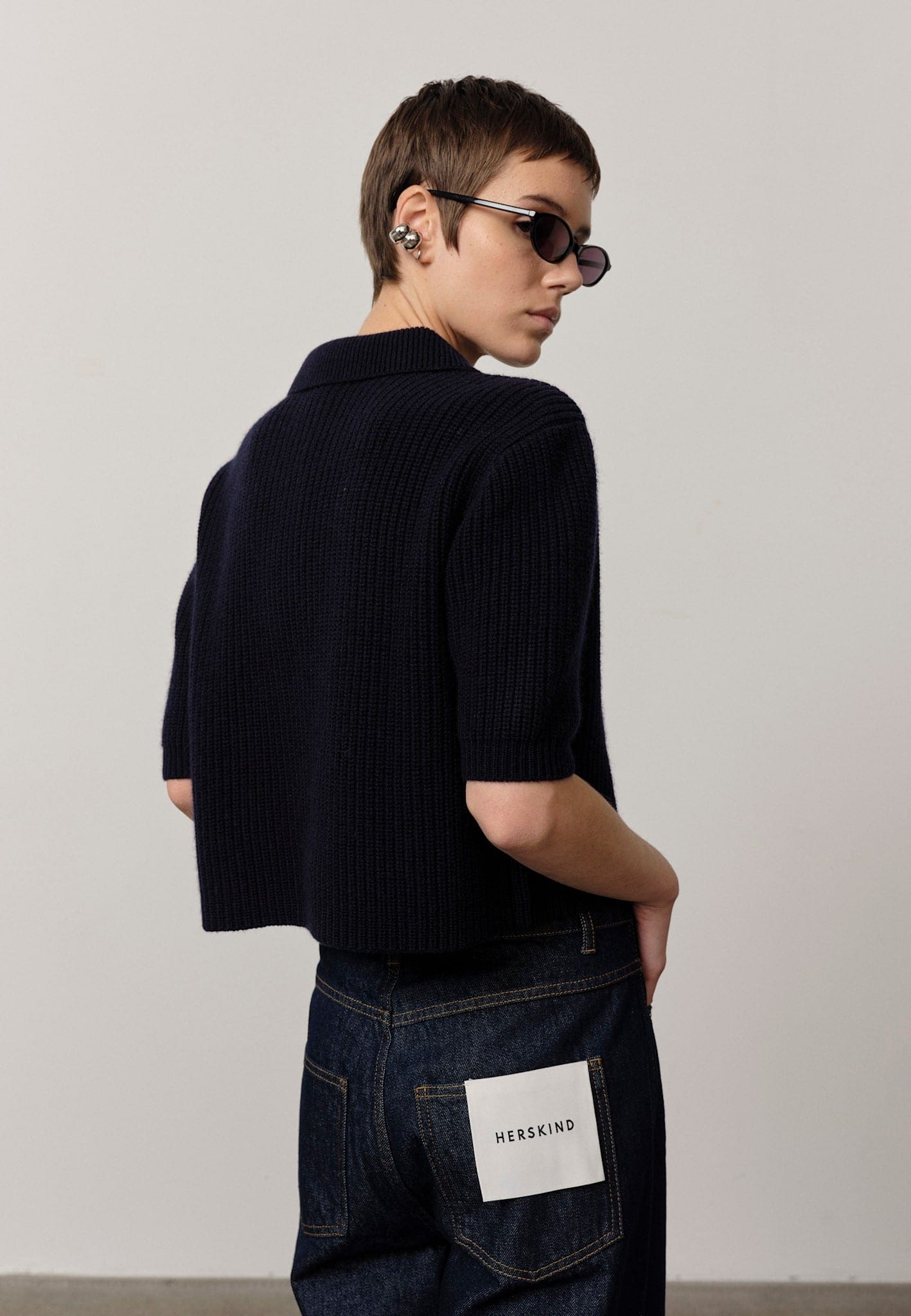 Aria Knit Cardigan - Navy made by HERSKIND