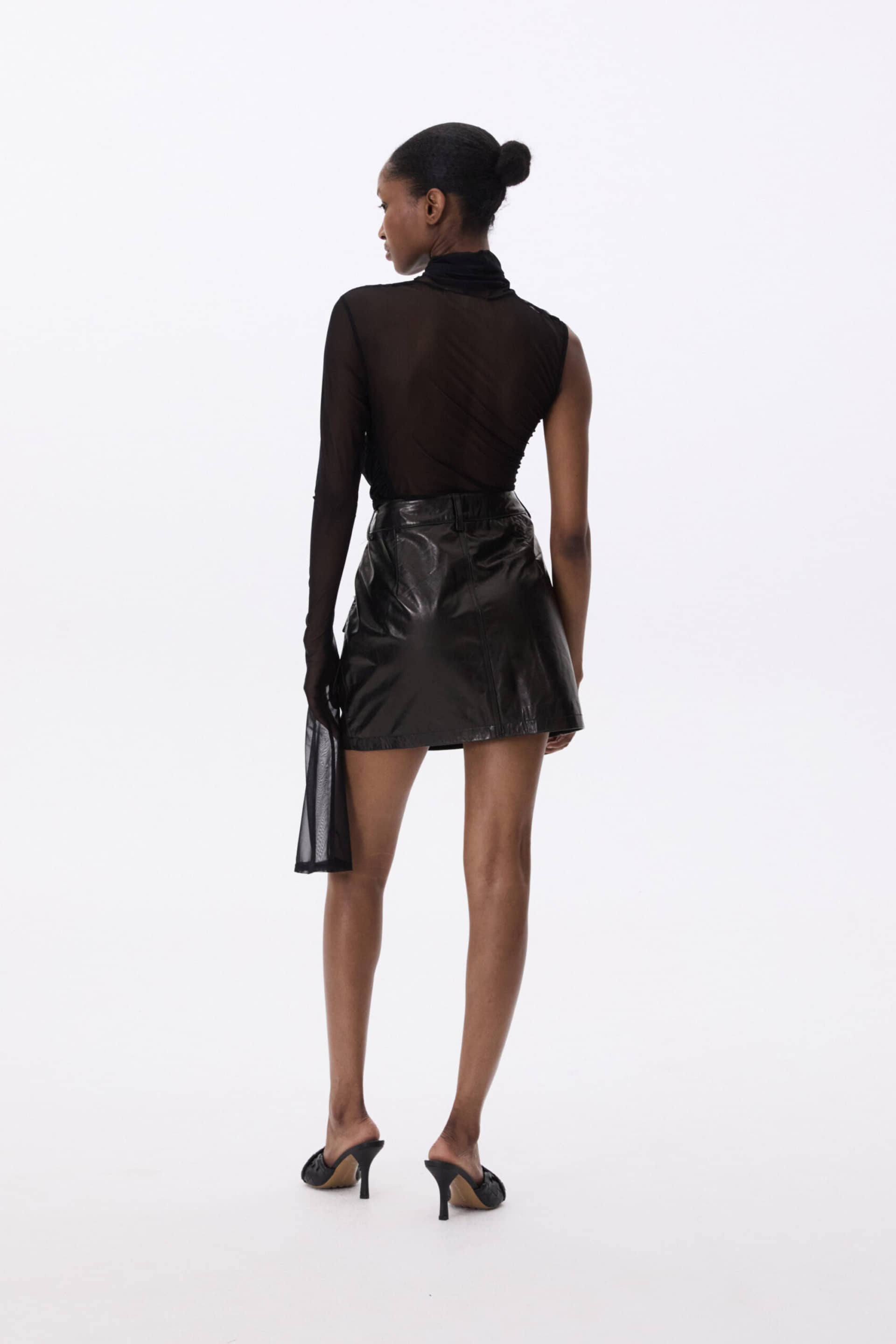 Mini Skirt Made Of Patent Leather made by YAVORSKA