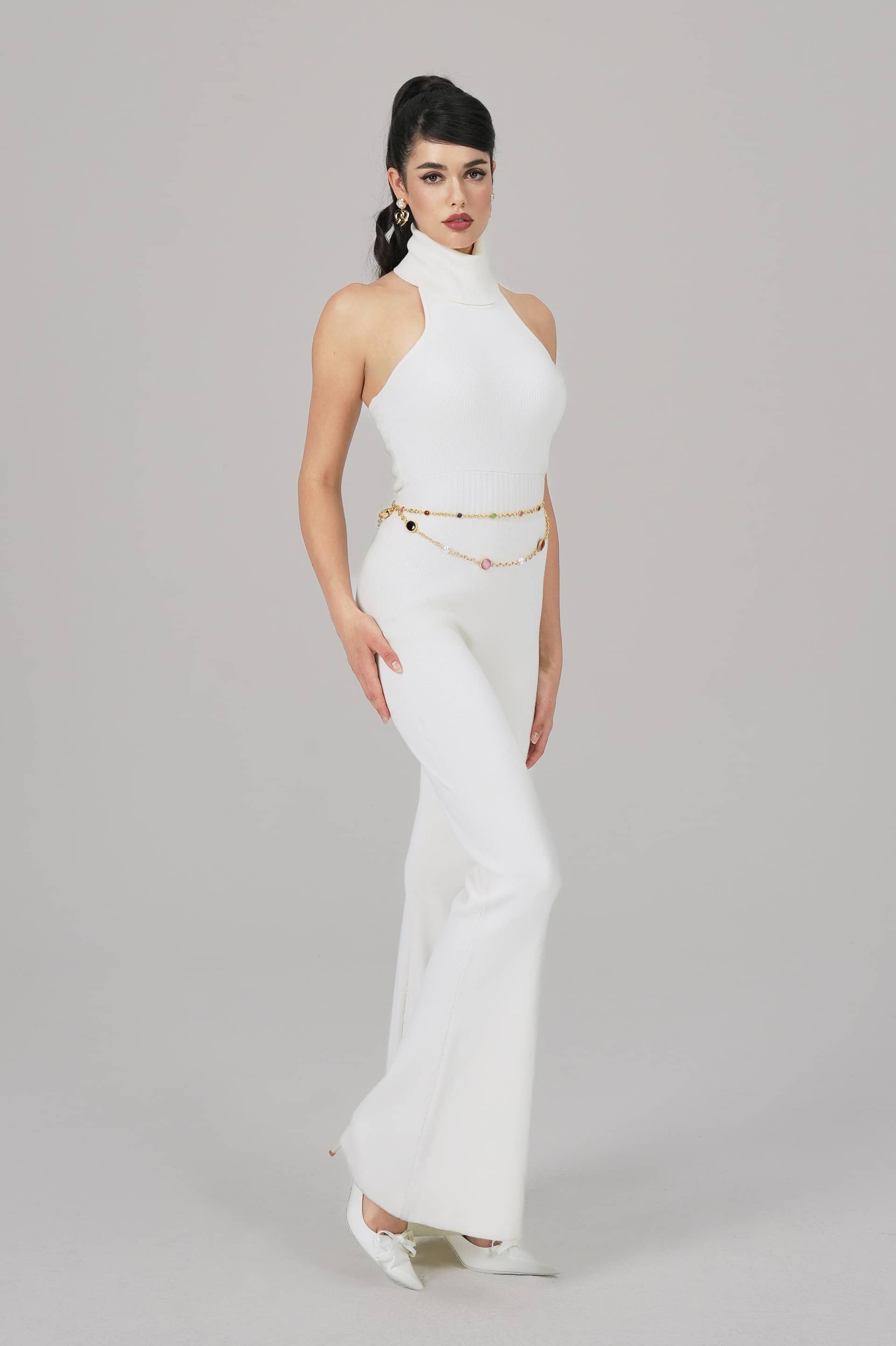 Gwen Jumpsuit (White) made by Nana Jacqueline