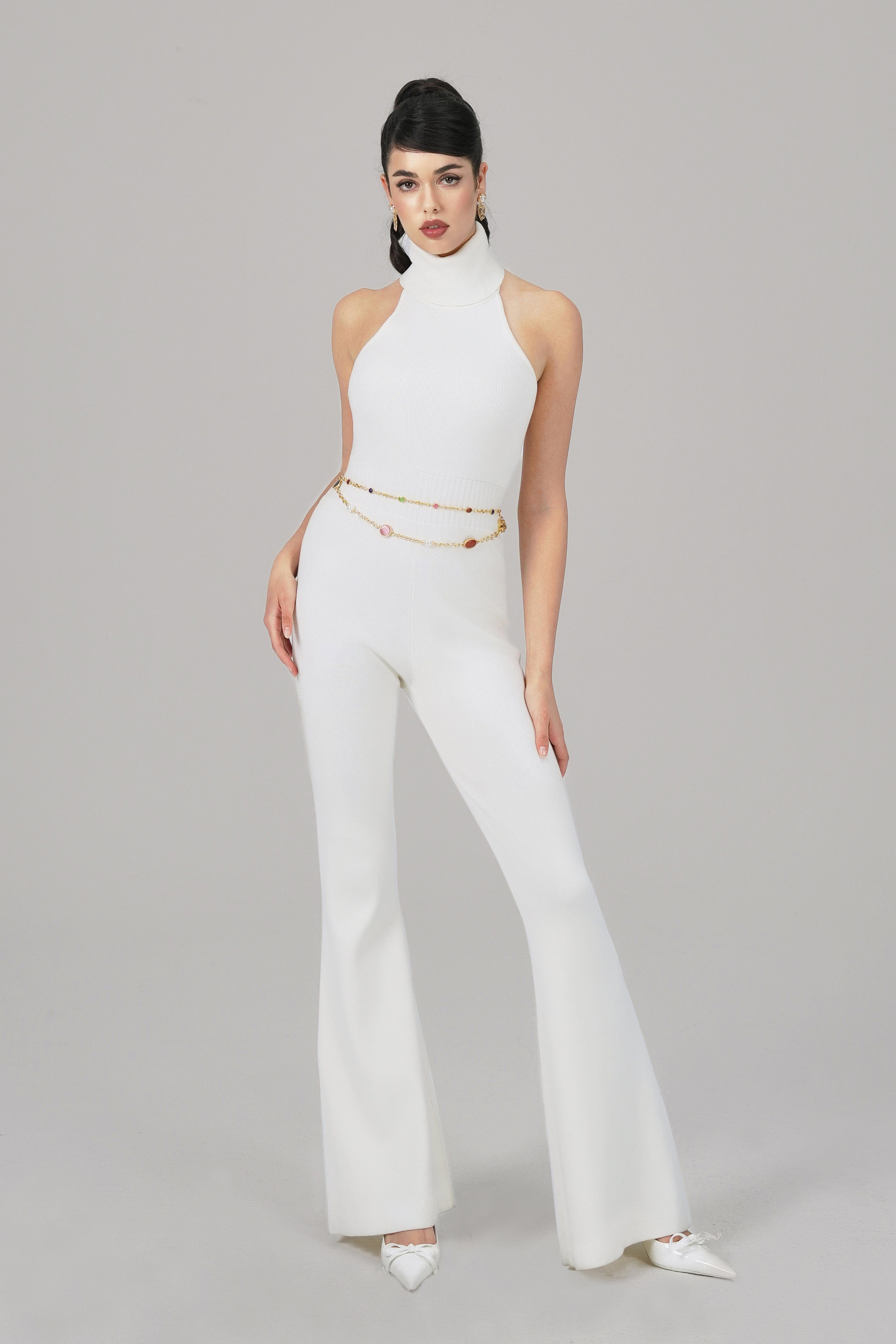 Gwen Jumpsuit (White) made by Nana Jacqueline