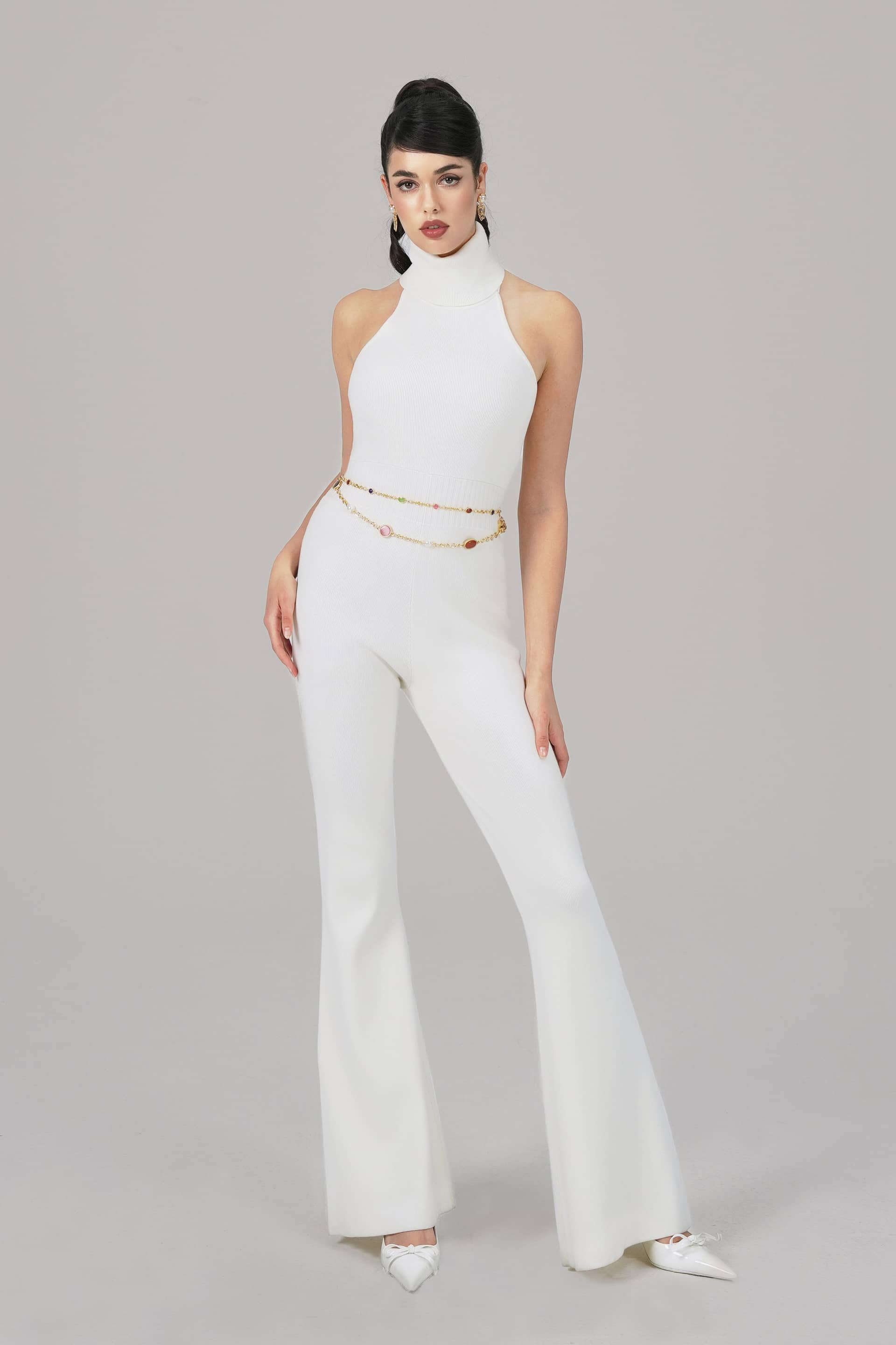 Gwen Jumpsuit (White) made by Nana Jacqueline