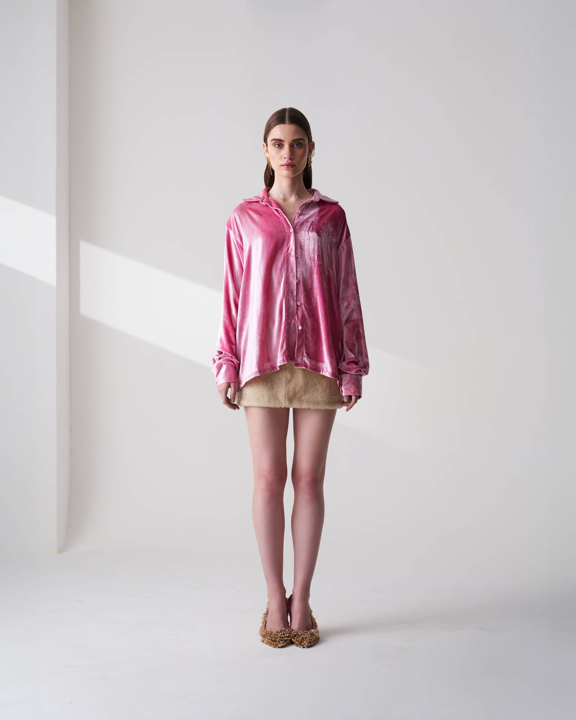 Velvet Silk Blend Shirt made by Szabo Sihag