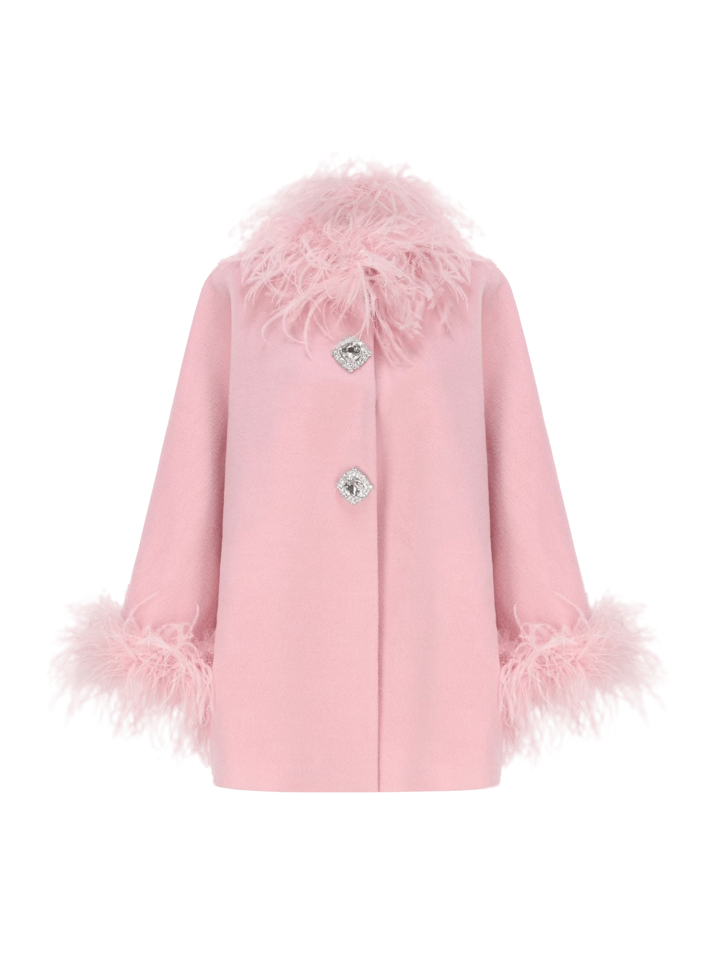 Angelica Feather Coat (Pink) made by Nana Jacqueline