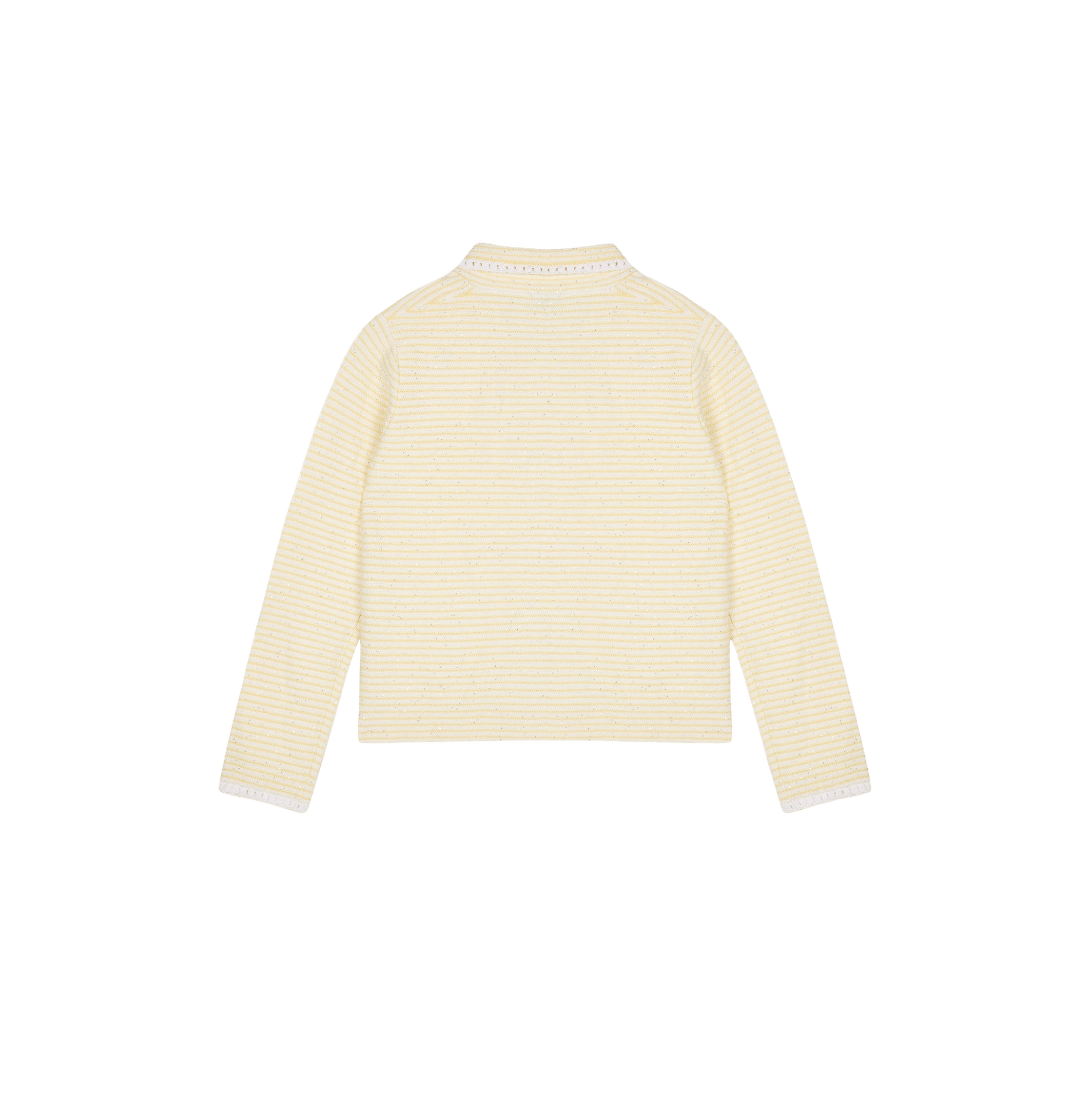 STRIPED HAND-CROCHETED EDGE CARDIGAN made by CRUSH Collection