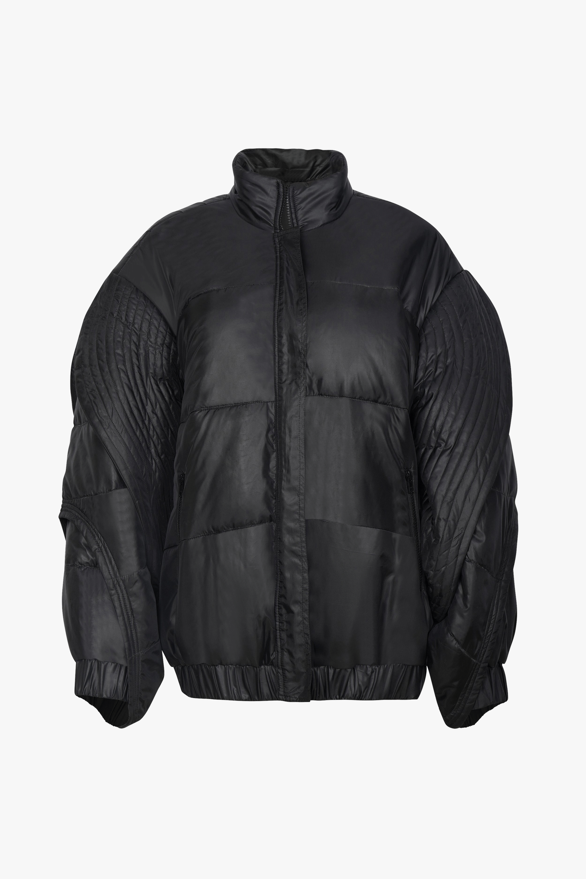 Black Puffer Jacket made by Szabo Sihag