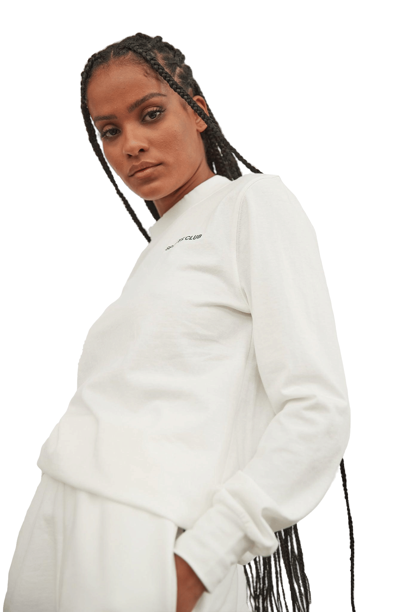 Crest Top in White made by Atoir