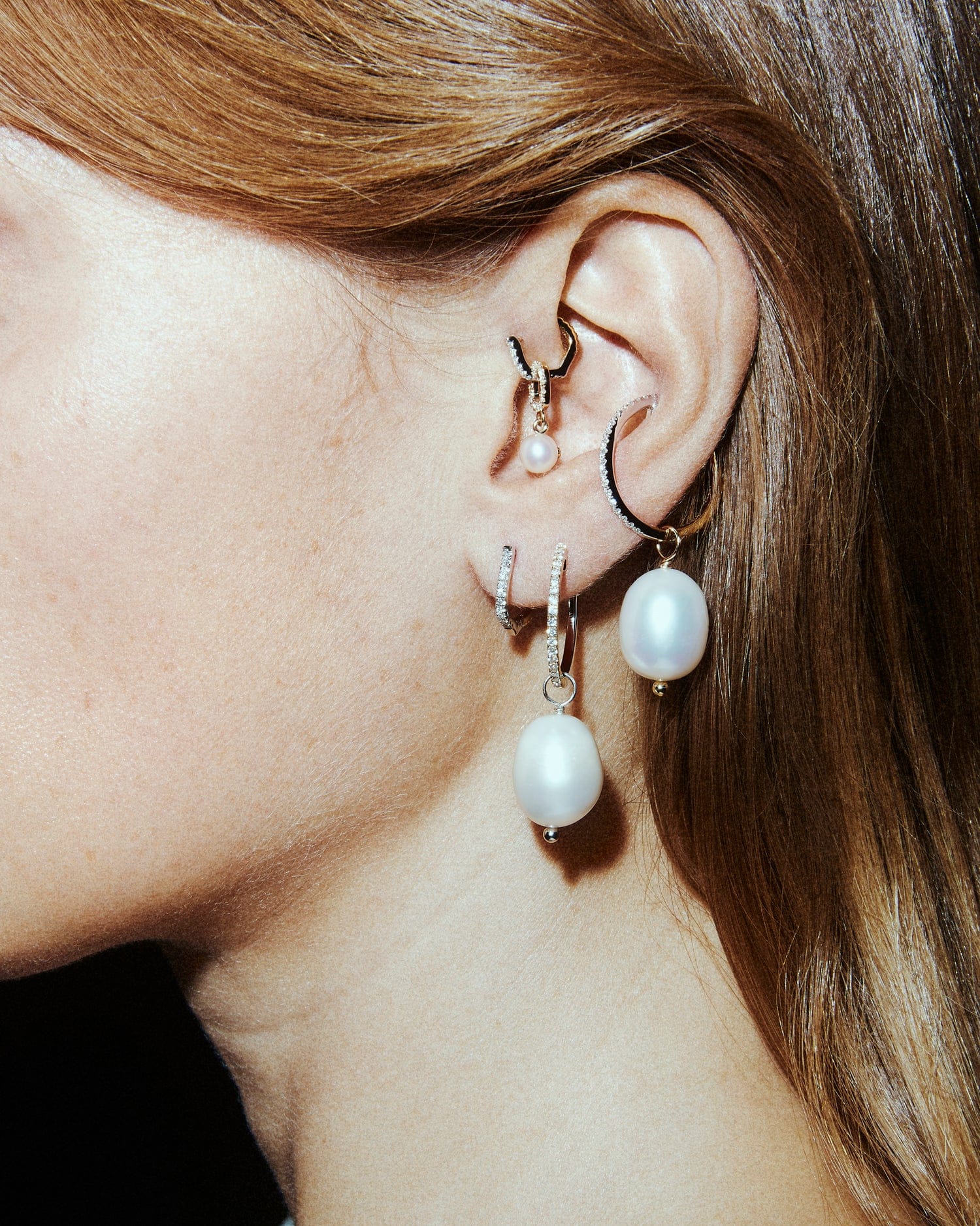 DIAMOND & PEARL PENDANT - WHITE GOLD made by ENNUI