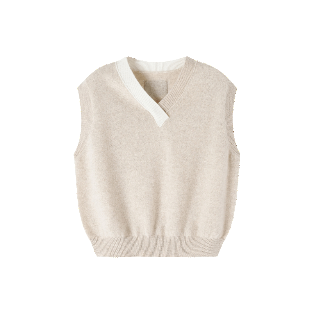 Organic Colour Undyed Cashmere Vest made by CozyU