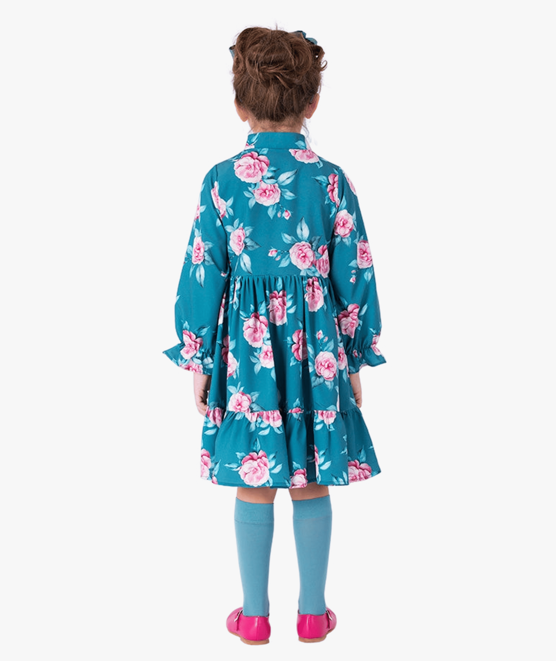 Floral Bow Girls Dress made by Mama Luma