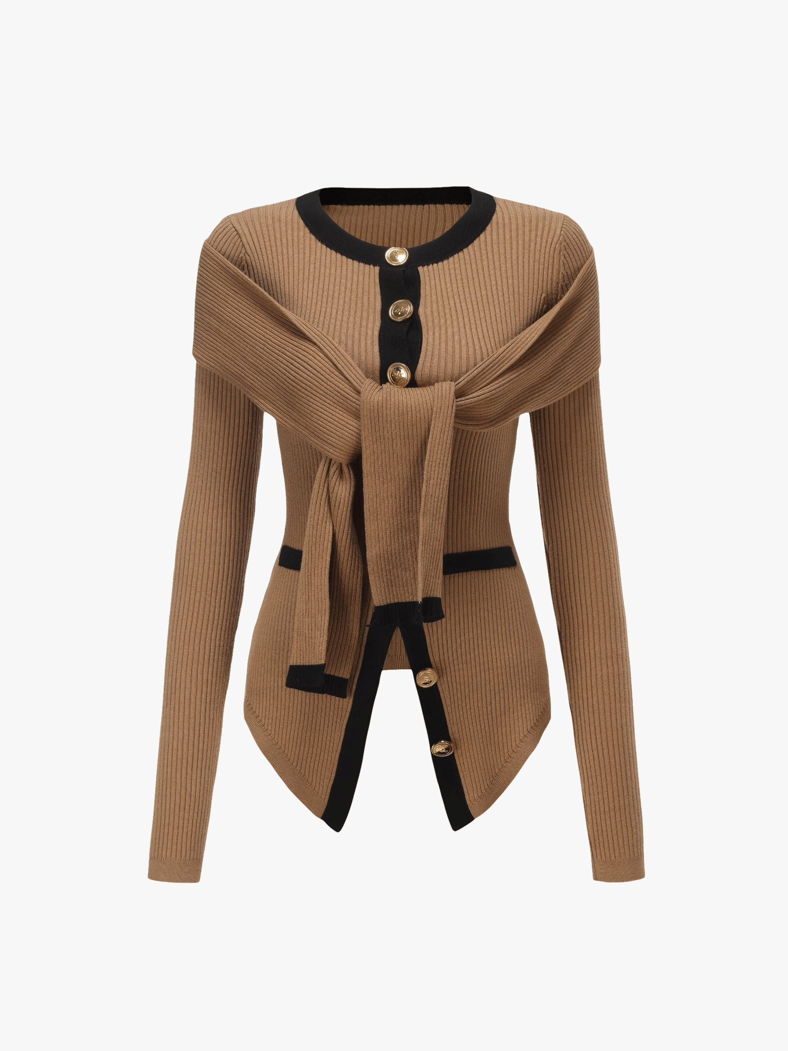 Gracie Knit Top in Brown made by Nana Jacqueline