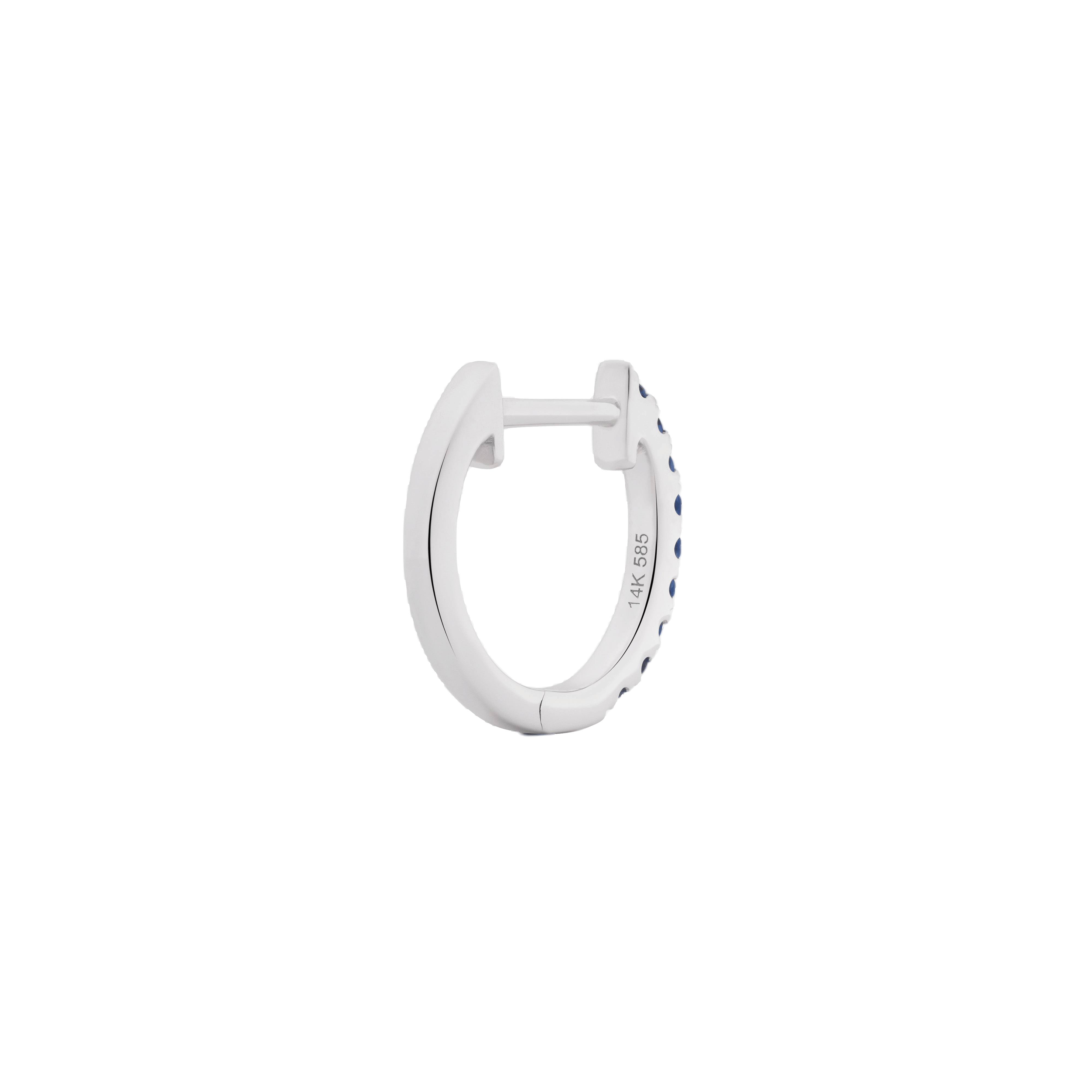 HOOP BLUE SAPPHIRE & WHITE GOLD - 10mm made by ENNUI