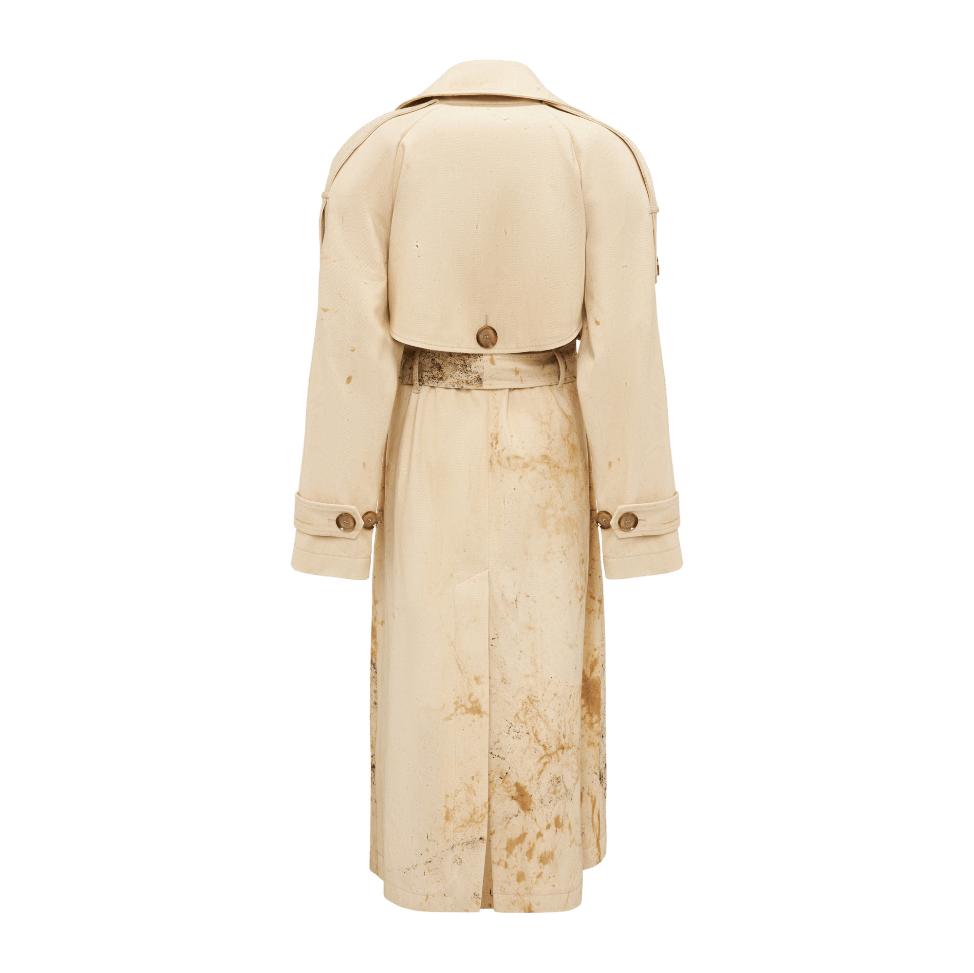 Denim Coat With Irregular Discoloration made by YAVORSKA