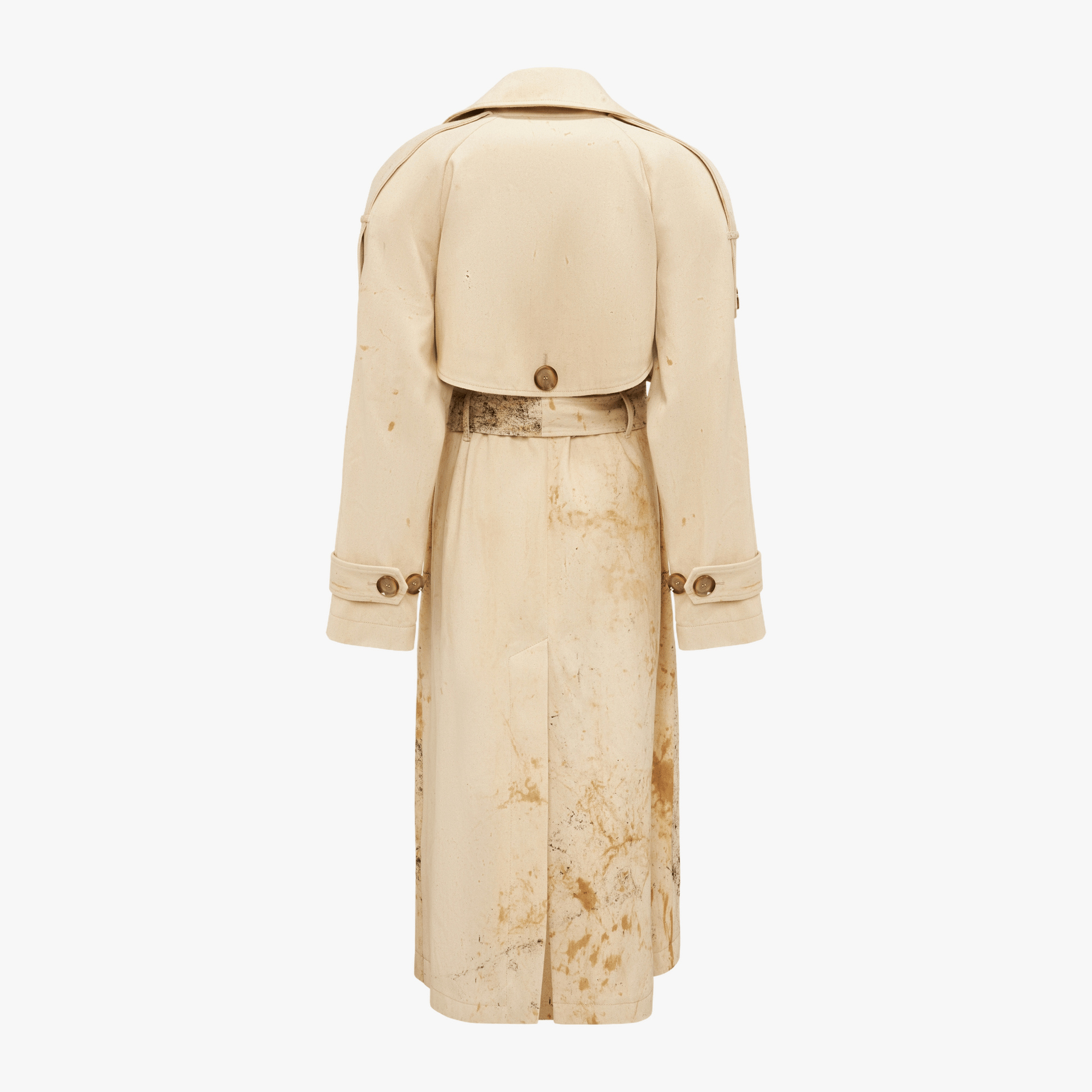 Denim Coat With Irregular Discoloration made by YAVORSKA